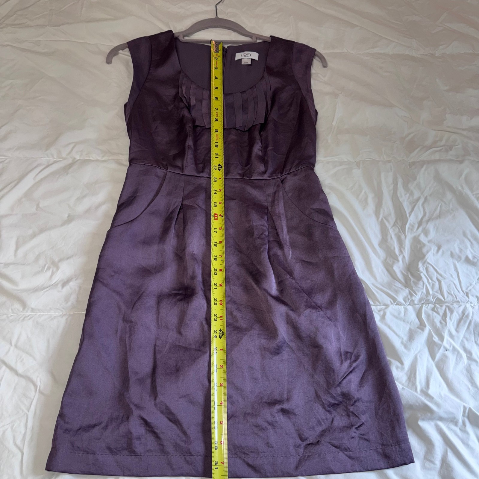 LOFT Ann Taylor Sleeveless Sheath Dress Purple – Womens Petite Size 00 | EUC