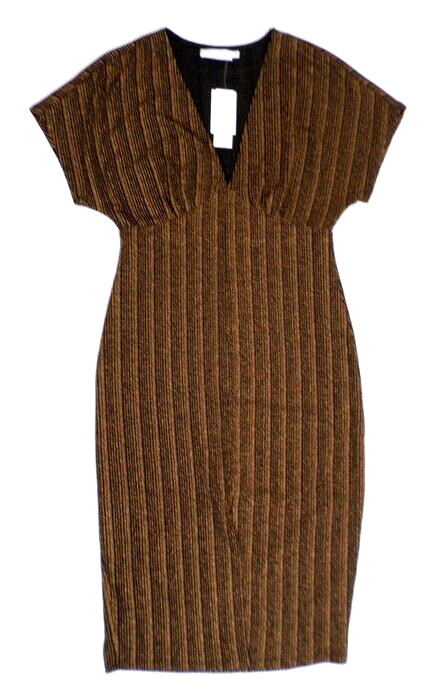 NEW All In Favor Women’s Dress L Bronze Shimmer MSRP $59 NWT