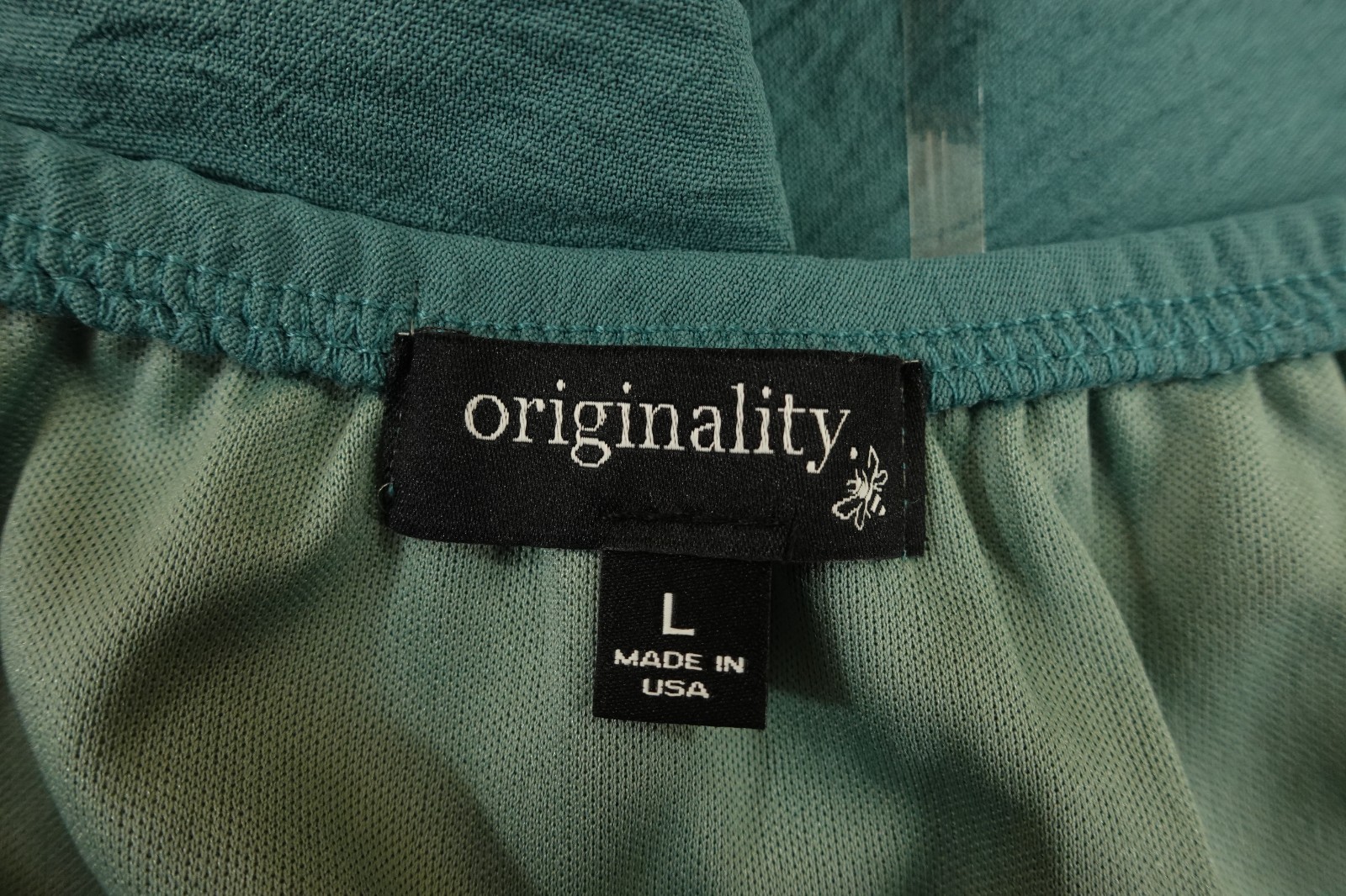 Originality Womens Large Seafoam Blue Off The Shoulder Back Bow Mini Dress NWT