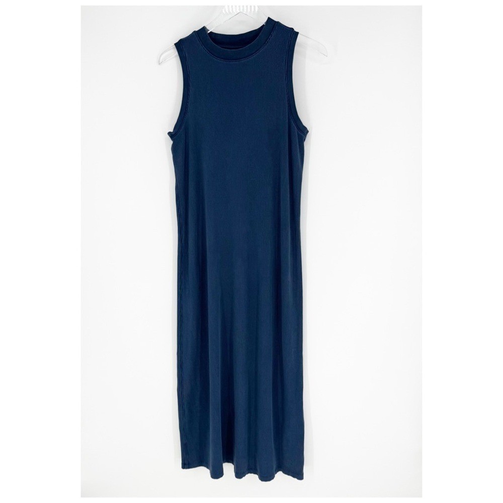 RicherPoorer Vintage Rita Ribbed Maxi Dress Women’s Size S Blue