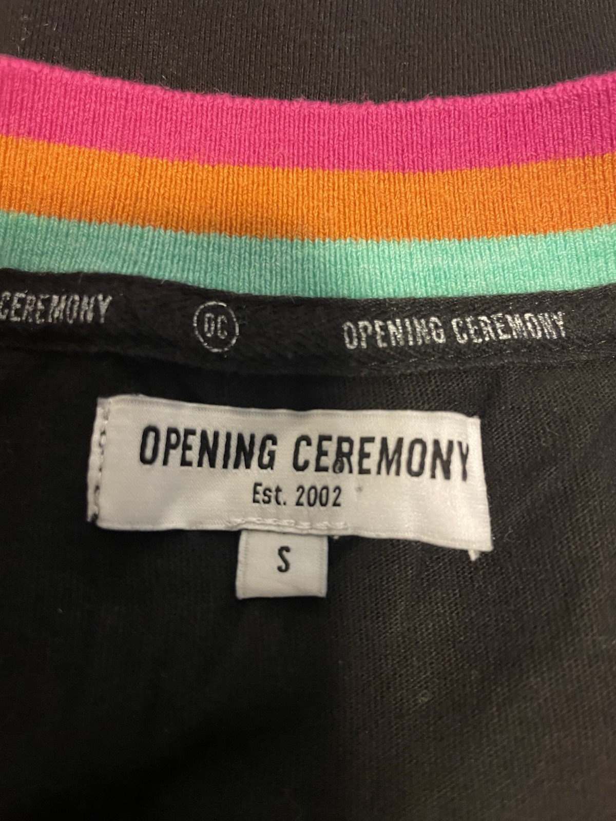 Opening Ceremony Small Rainbow Trim T-Shirt Mini Dress