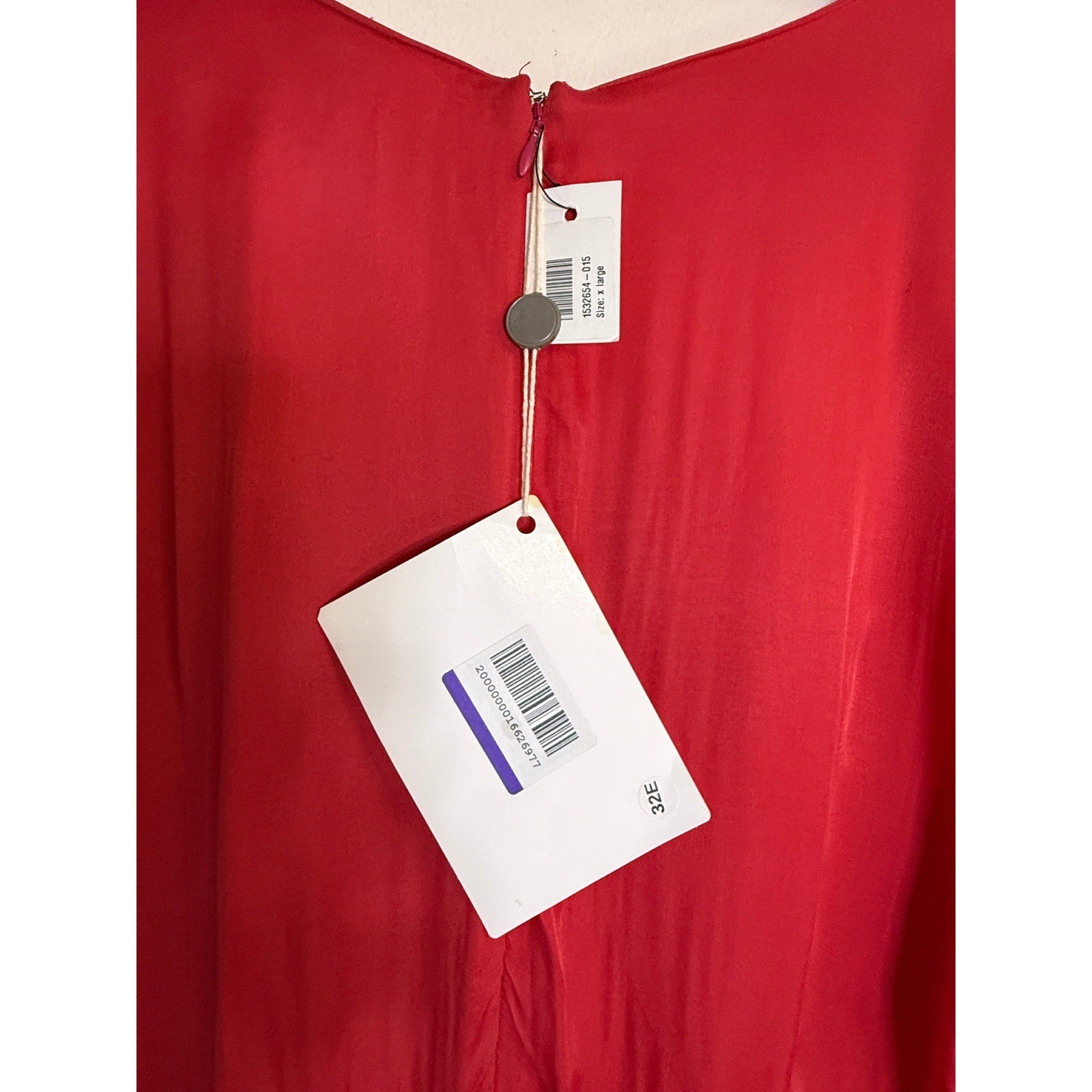 Farm Rio Red Cut Out Long Sleeve Maxi Dress XL Lenzing Ecovero Viscose New