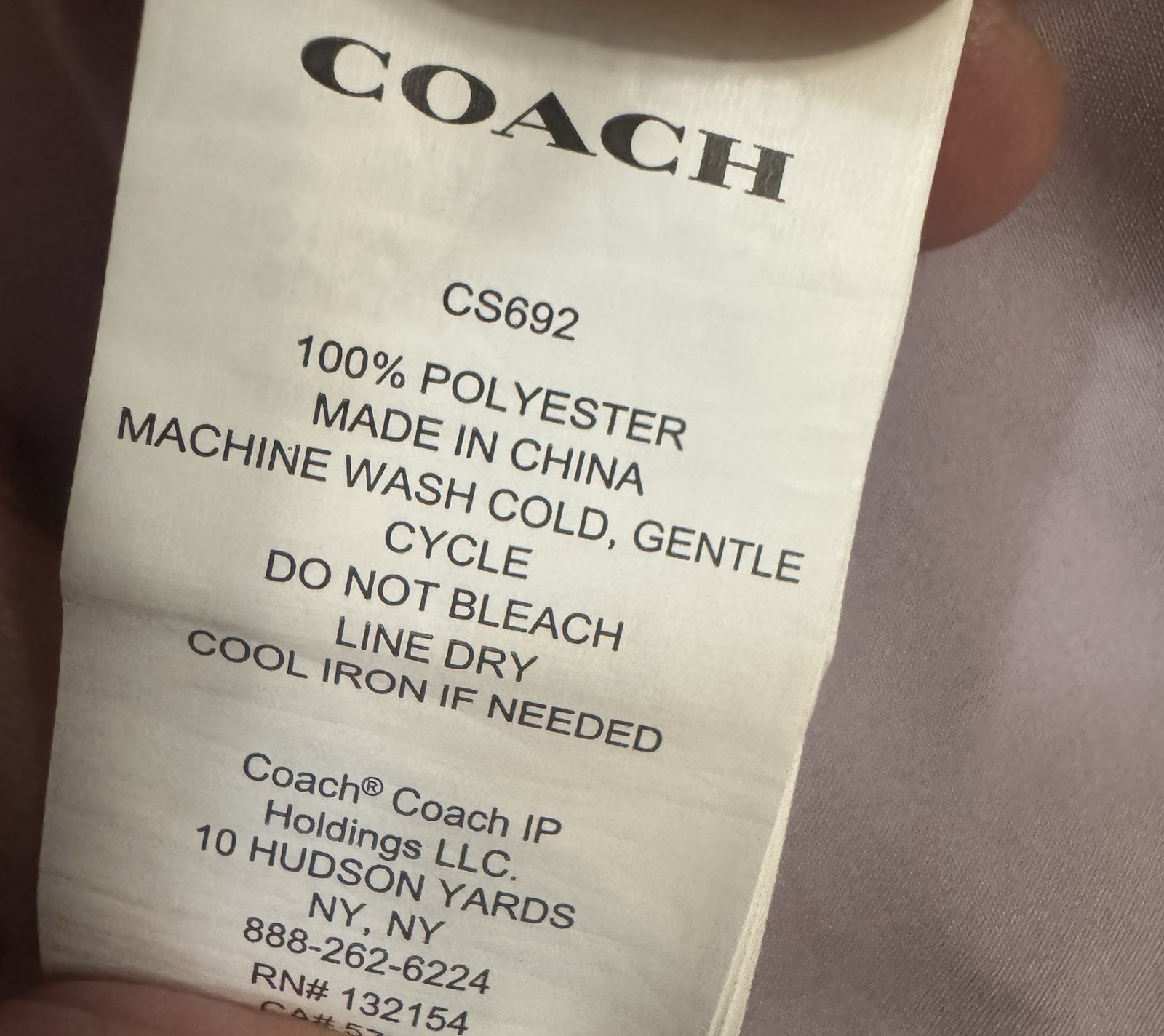 Coach Womens Lavender Slip Mini Dress Pullover Sleeveless Size Large