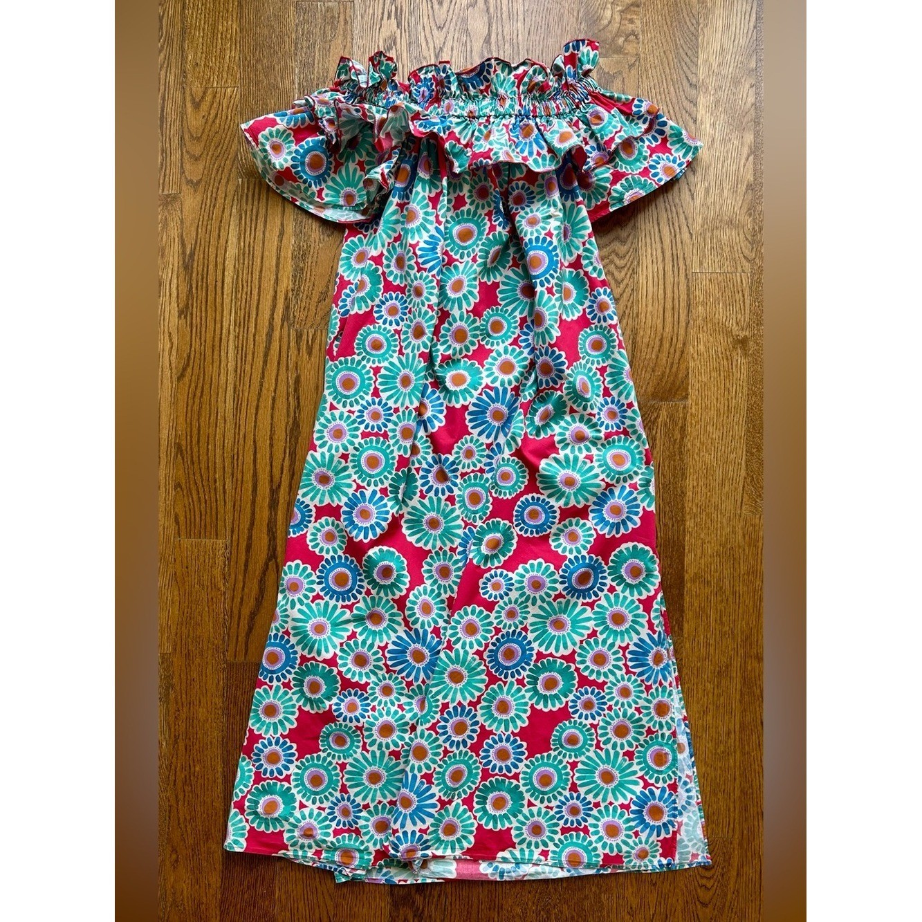 La DoubleJ Breakfast Crazy Daisy Maxi Dress Size M