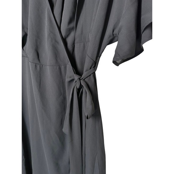 Standards & Practices 3X Black Kimono Wrap Dress NWT