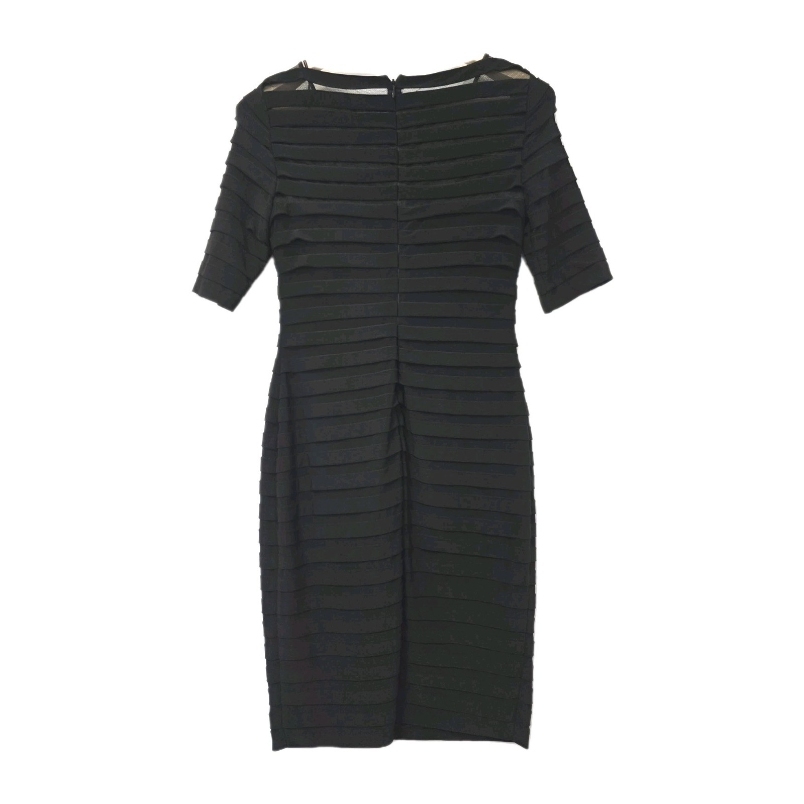 NWT Adrianna Papell Mini Dress Sheath Size 8 Wedding Guest Sheer Evening Party
