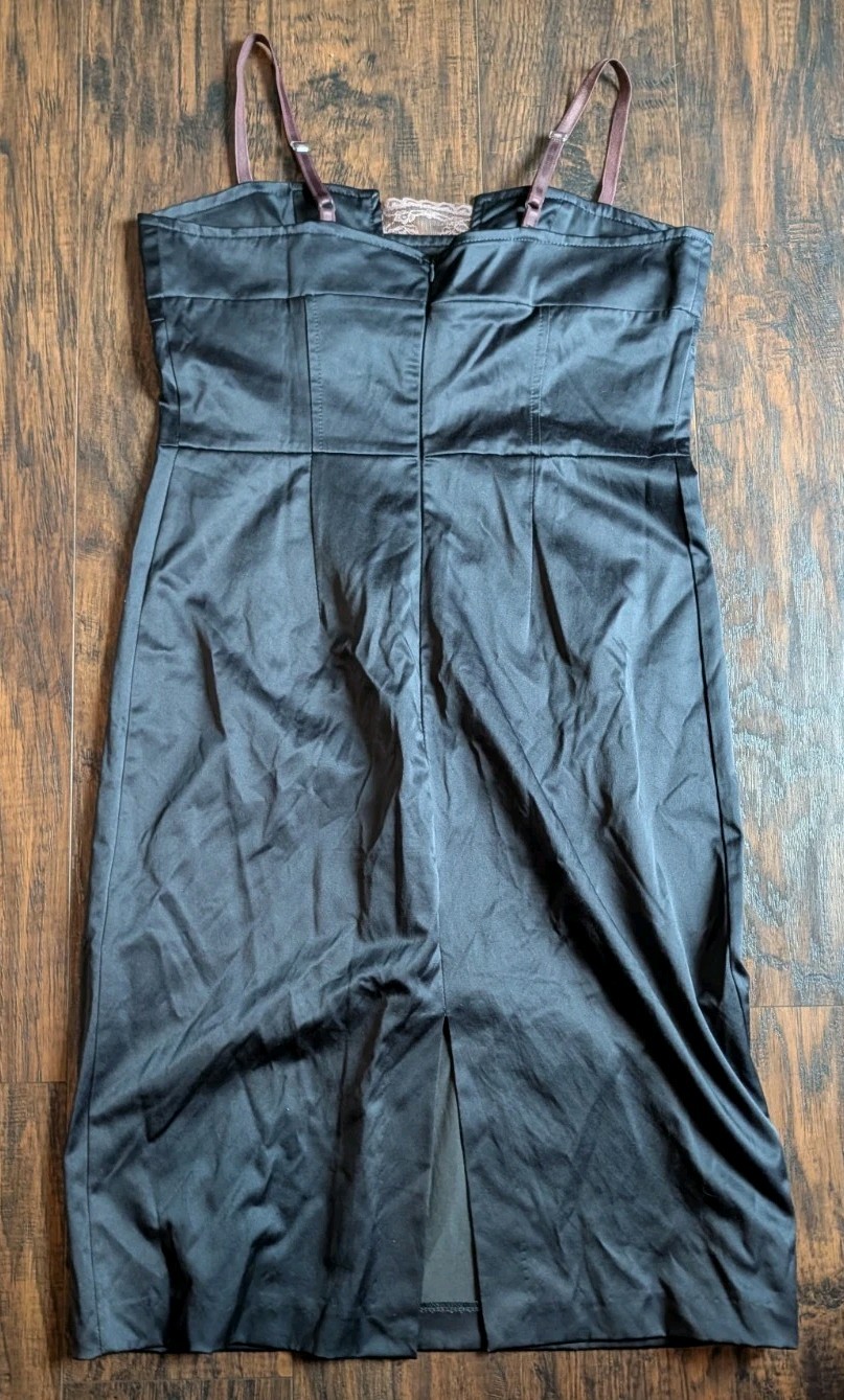 Teddy® S.p.a. Remini Italy Little Black Cocktail Abito Intero Dress, Size L