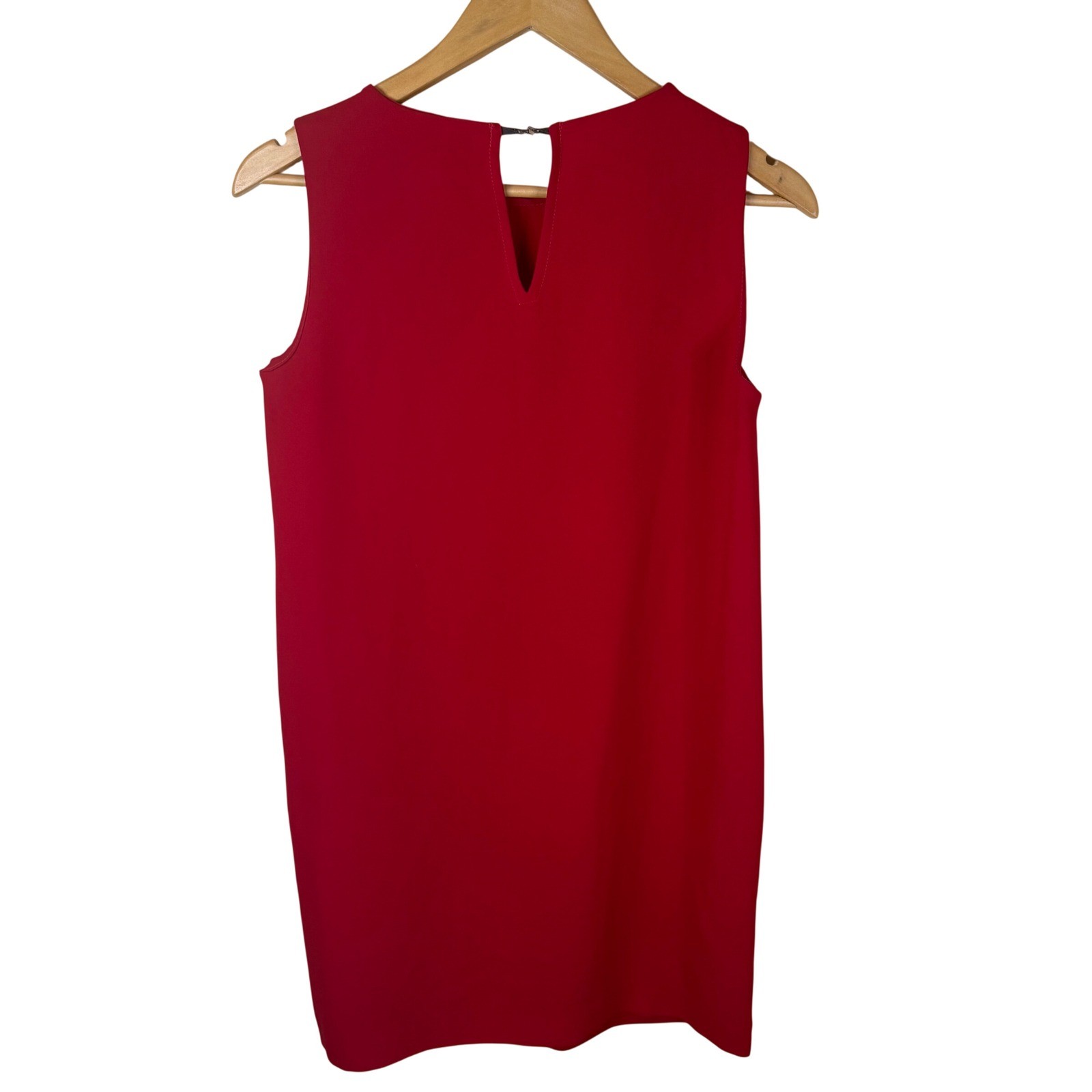 BUNDLE MNG (2) Sheath Dress Cherry Red Printed Keyhole Back Size XS/4 Careerwear