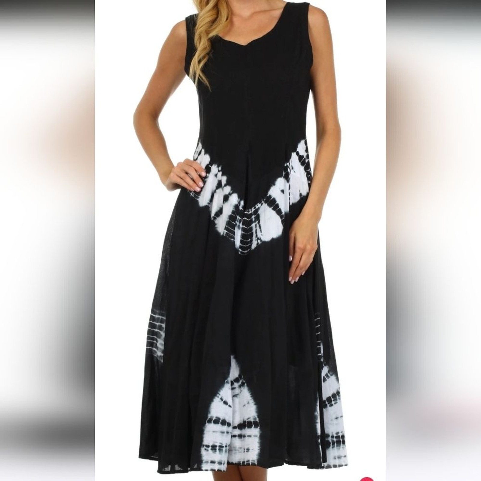 NWT Sakkas Windsong Tie Dye Green/White Two Way Dress Size Free/OS/0-16