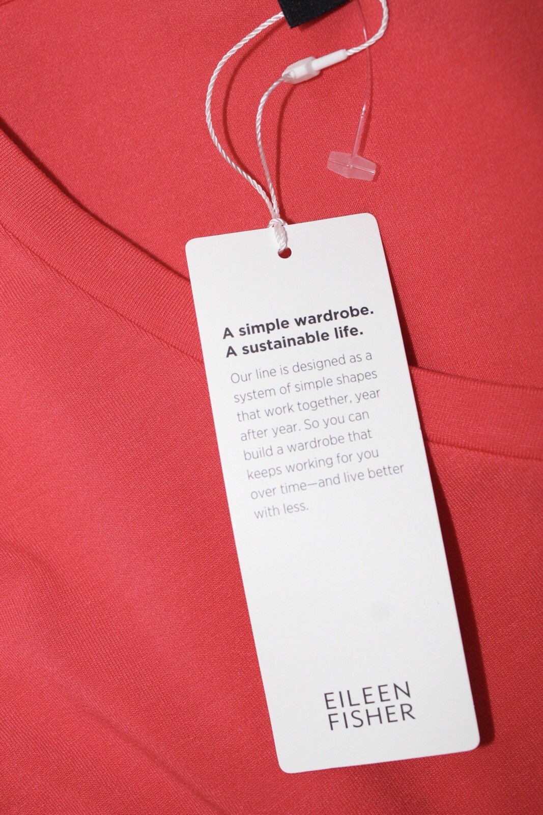 NWT Eileen Fisher Watermelon Tencel Jersey Stretch Shift Dress Small Sleeveless