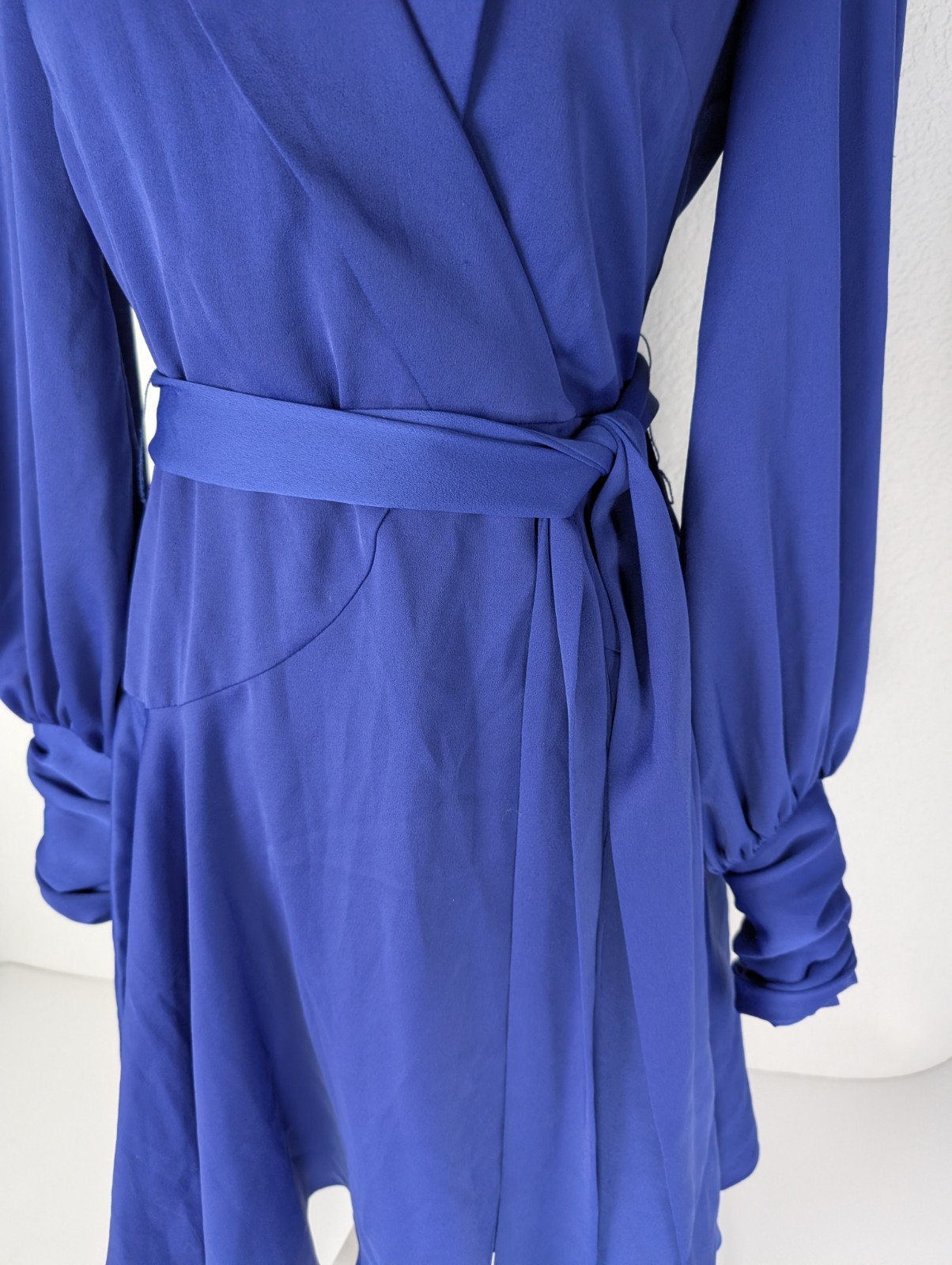 Alexia Admor Phoebe Wrap Dress Lapis Blue Size 4 Elegant Classic Quiet Luxury