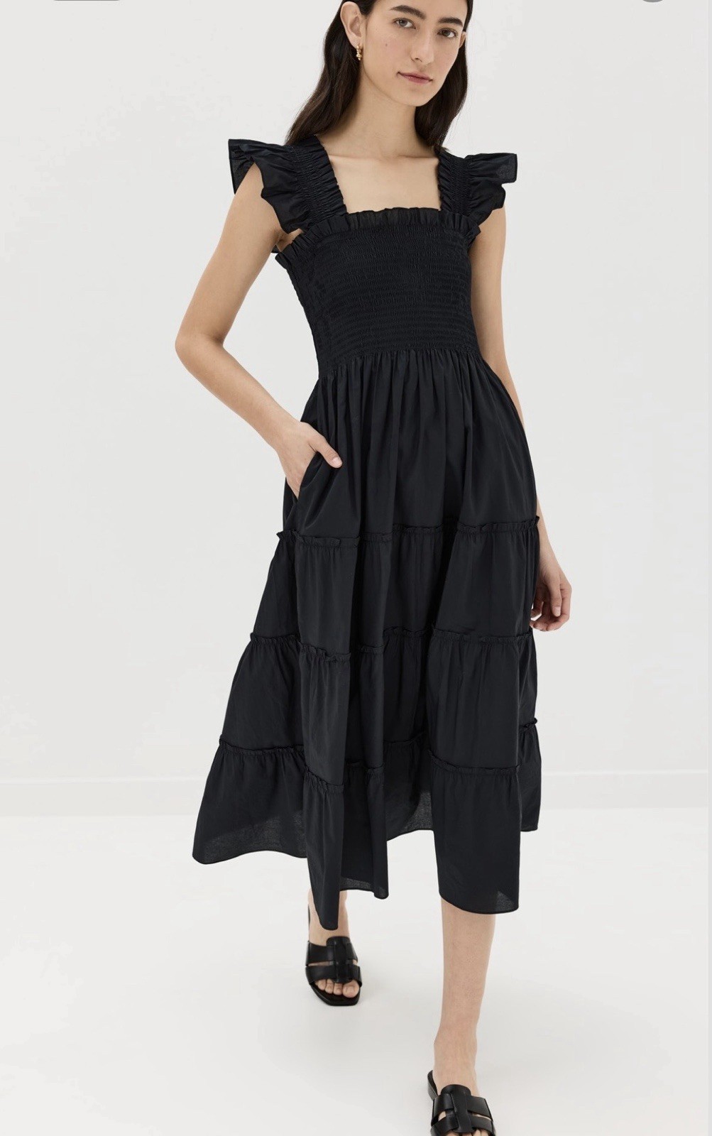Hill House Ellie Nap Dress In Black Size Small With Pockets
