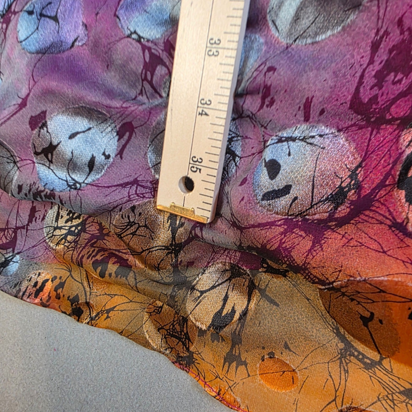 Valentine Abstract Batik Print Shift Dress Pink Orange Purple Art To Wear