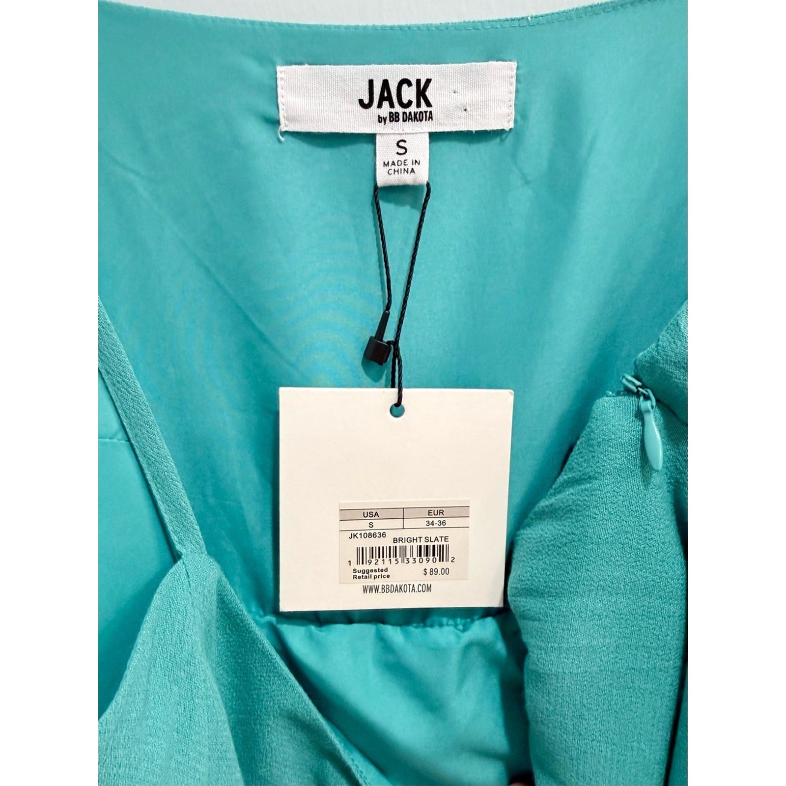 Jack by BB Dakota Turquoise Ruffle High-Low Spaghetti Dress