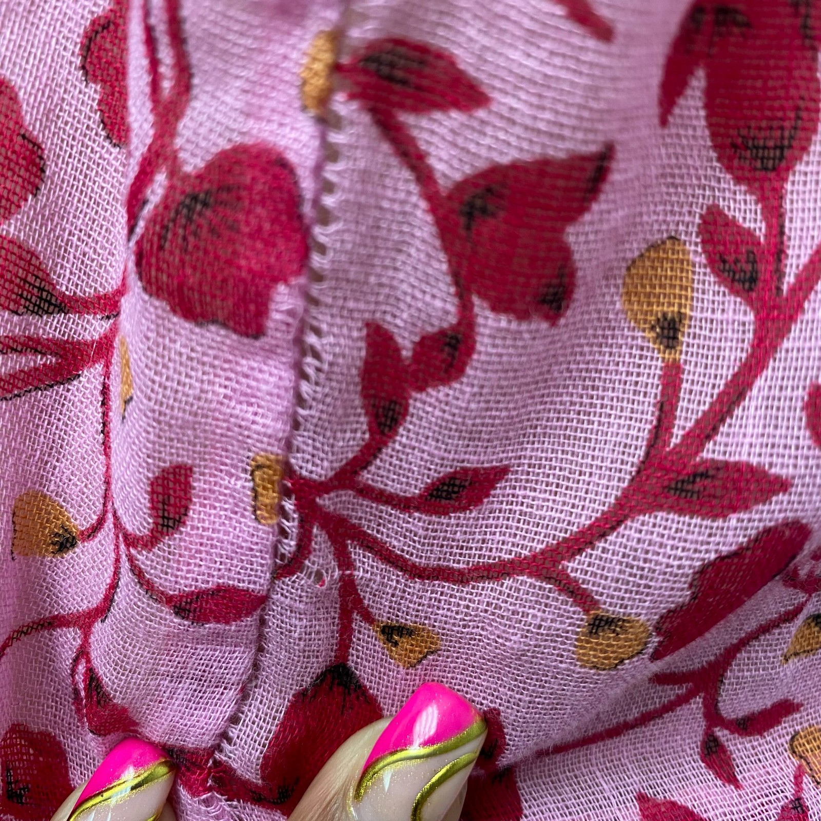 Poupette St Barth Womens Pink Floral Halter Sleeveless Smocked Ruffled Dress L