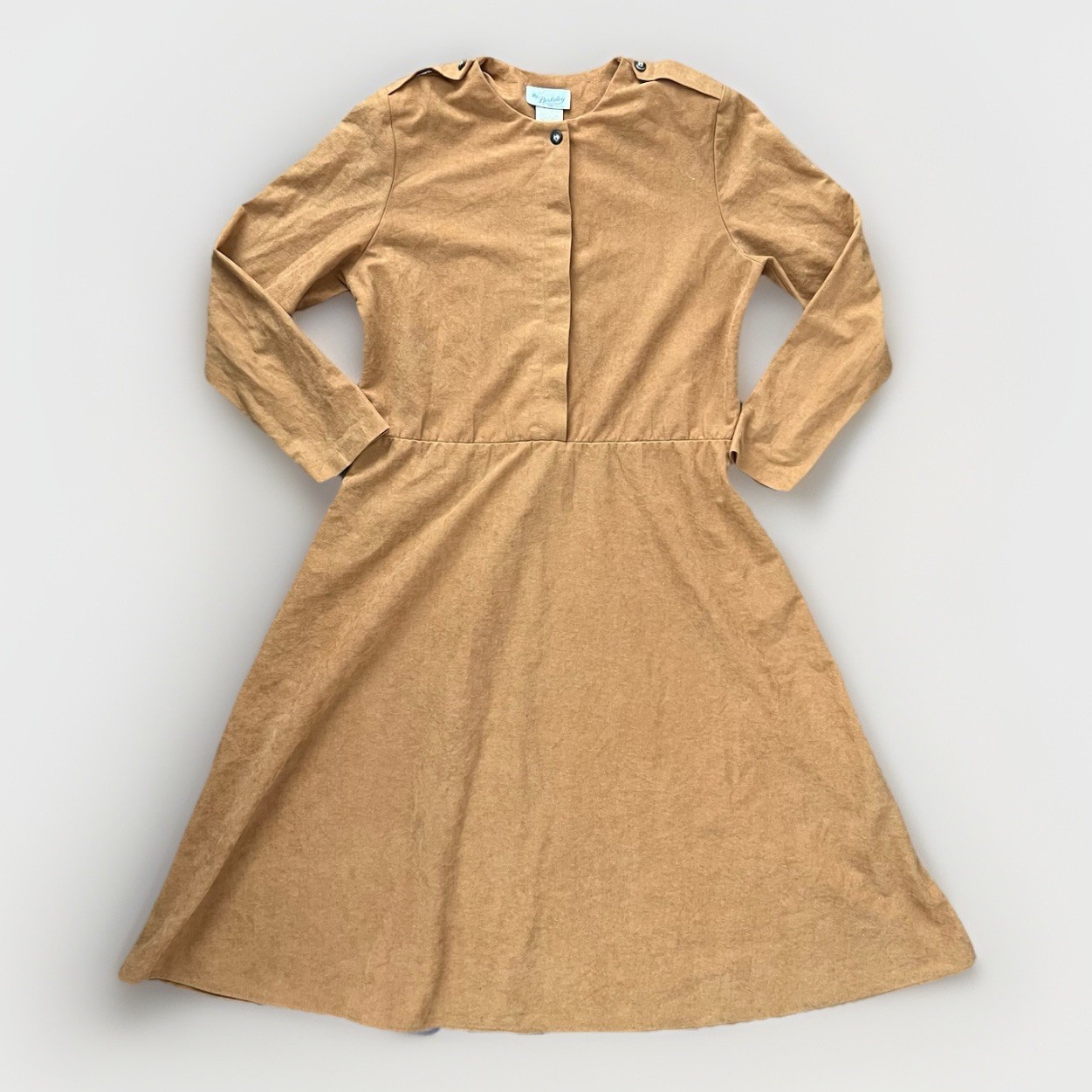 Vintage By Berkeley Womens A Line Dress Size 14 Mustard Retro Classic Chic