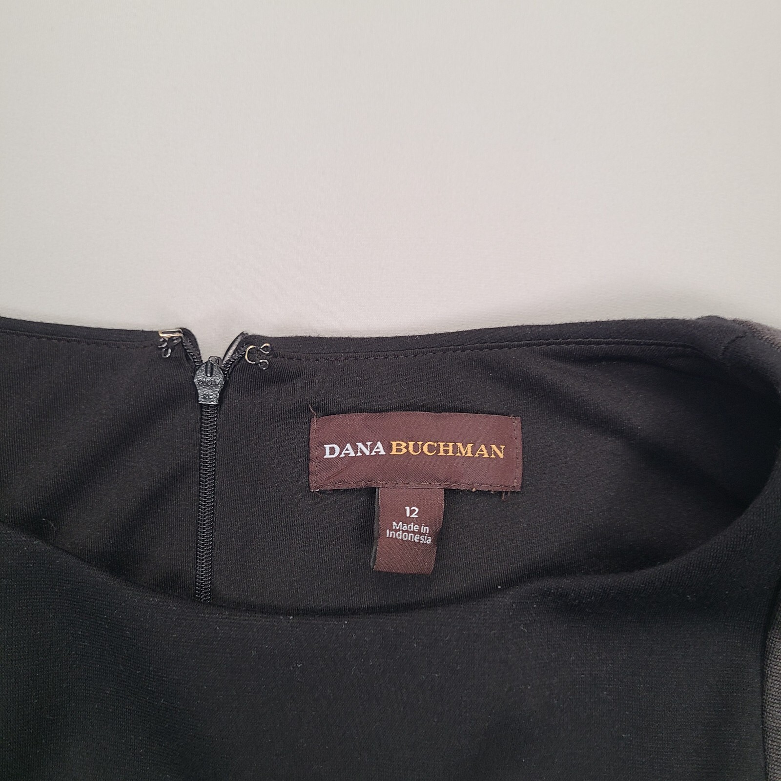 Dana Bachman Dress Womens 12 Black Sheath Stylish Casual Comfort Ladies