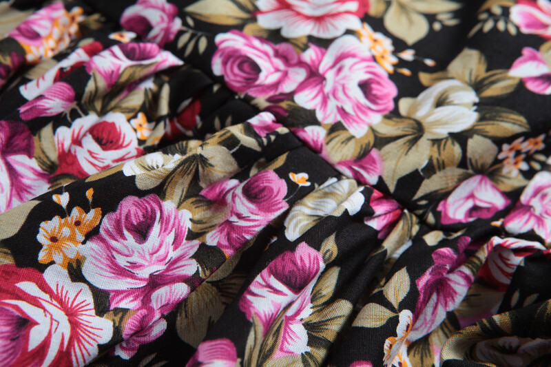 Vintage 50s 60s 70s Swing Retro Rockabilly Dress Cotton Floral Ball Party Dress