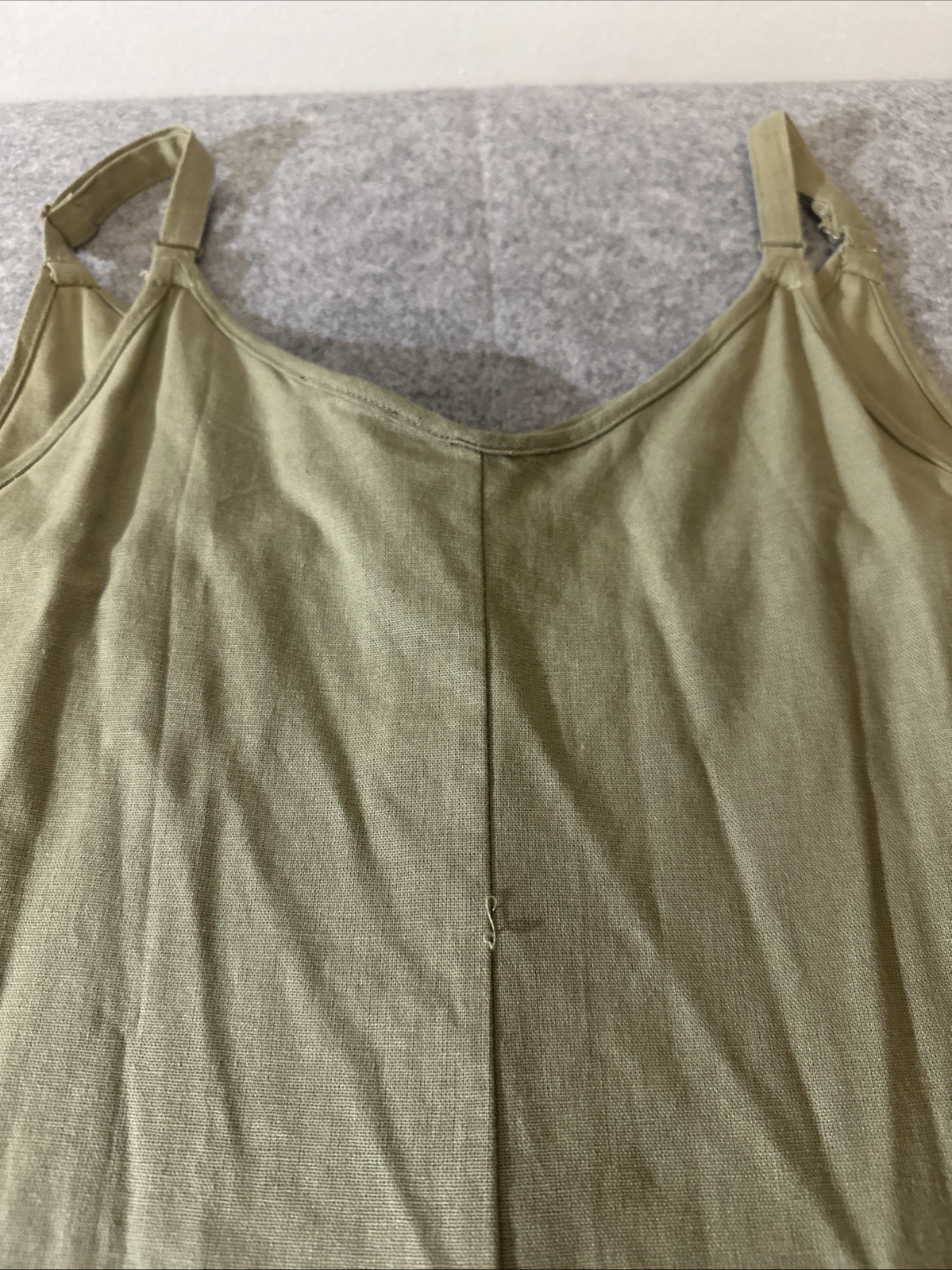 Cotton On Large Linen Blend Full Button Front Mini Dress Tunic Olive Minimalist