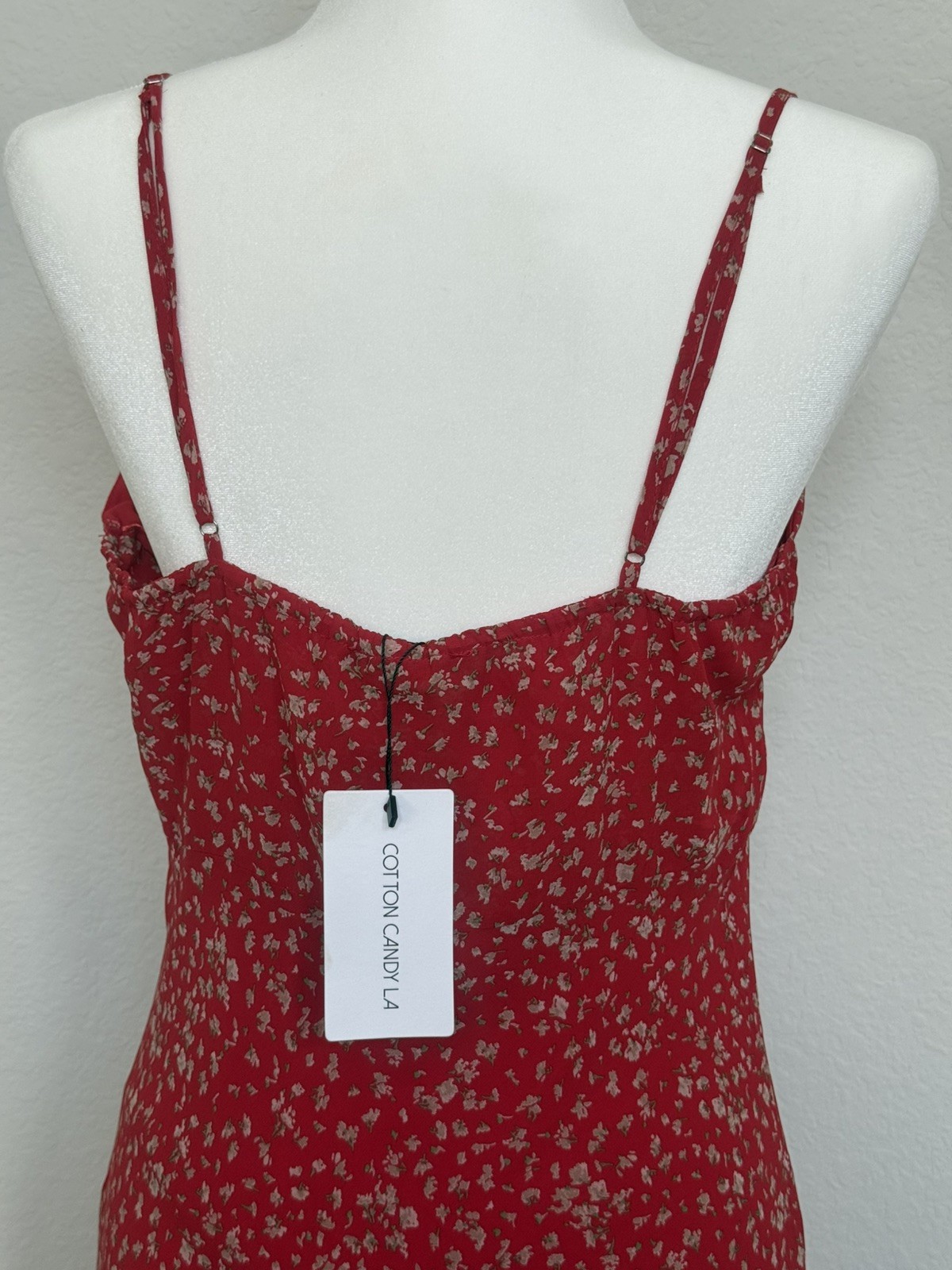 Never worn – NTW Cotton Candy LA red floral mini dress w/ spaghetti strap L