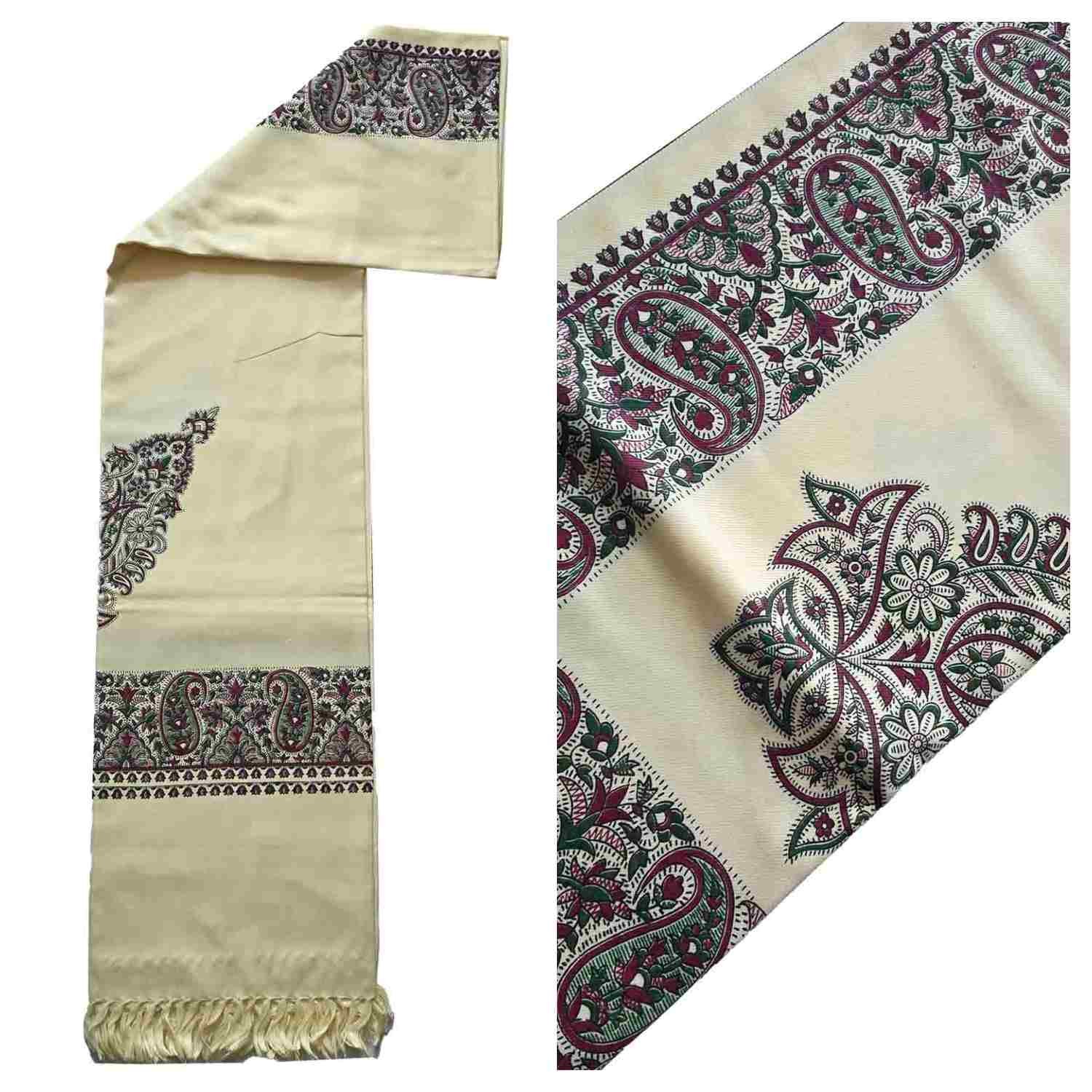 Premium Quality Yemeni Kashmiri Embroidered Shawl Parna Chadar 80″x 42″