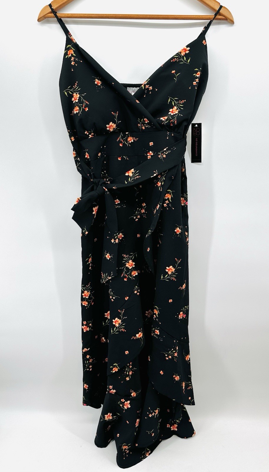 No Boundaries Mini Babydoll Spaghetti Sz 3-5 Jrs Strap Dress Ditsy Floral HH38