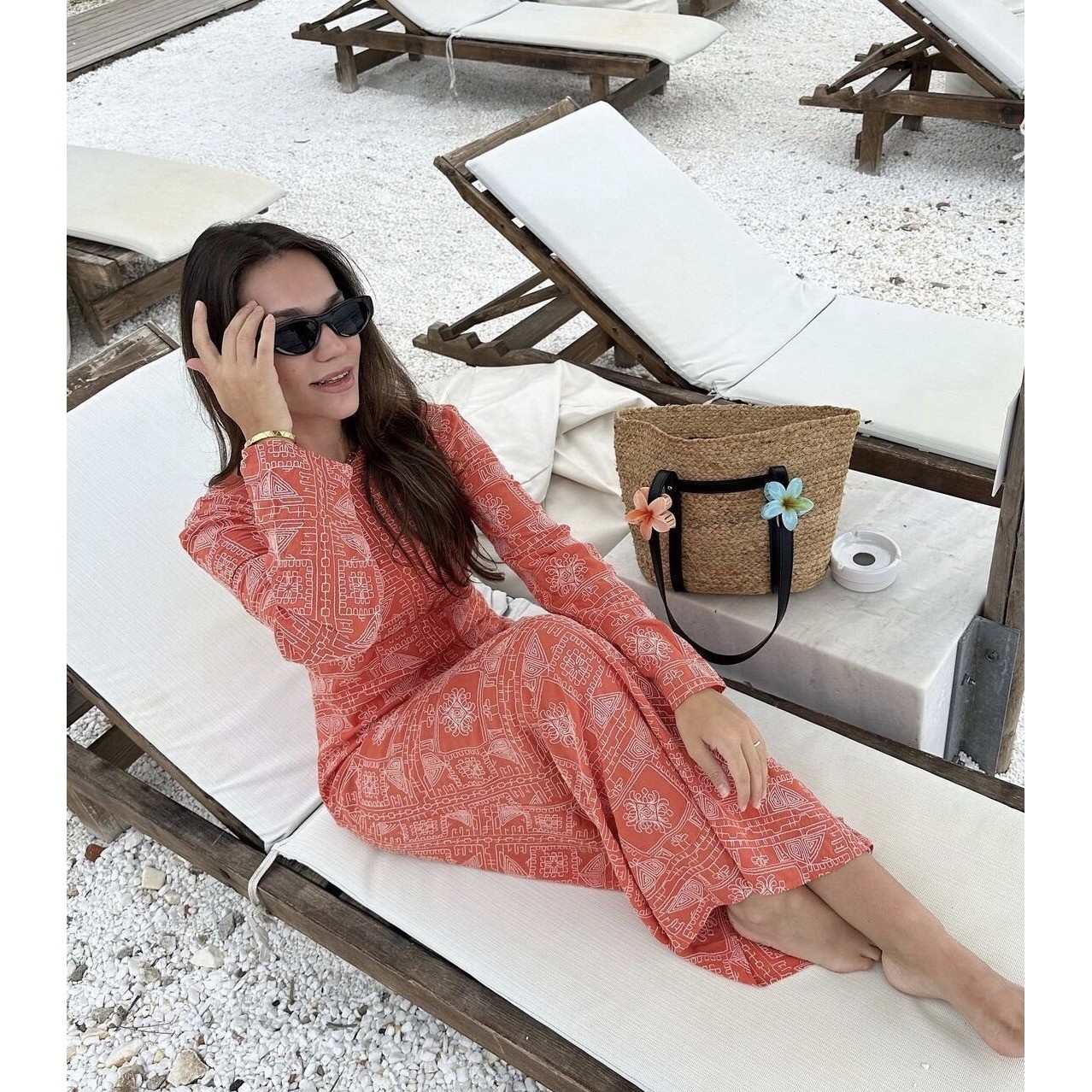 NWT!! ZARA Embroidered Dress Orange Vacation Beach Open Back Blogger Favorite XL