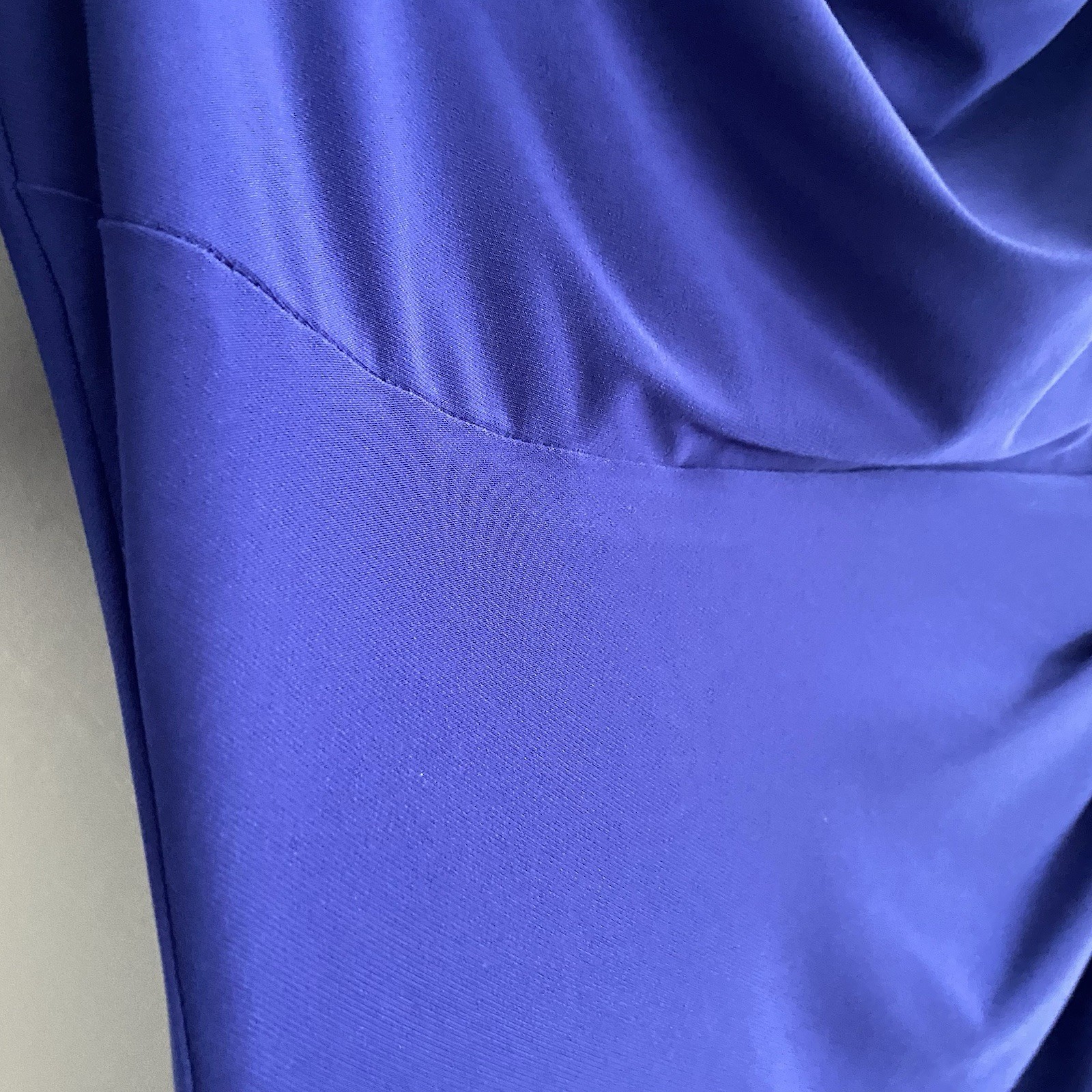 Lauren Ralph Lauren Womens 8 Cobalt Blue Draped Dress Slinky Stretch