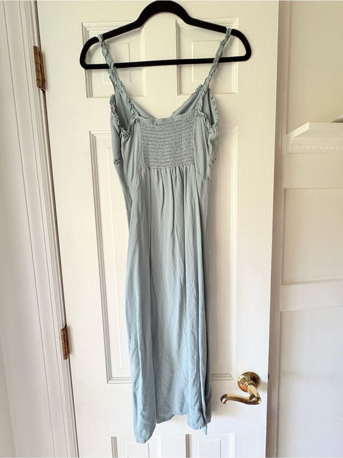 Forever 21 Pale Dusty Green Sleeveless Midi Dress with Side Slit