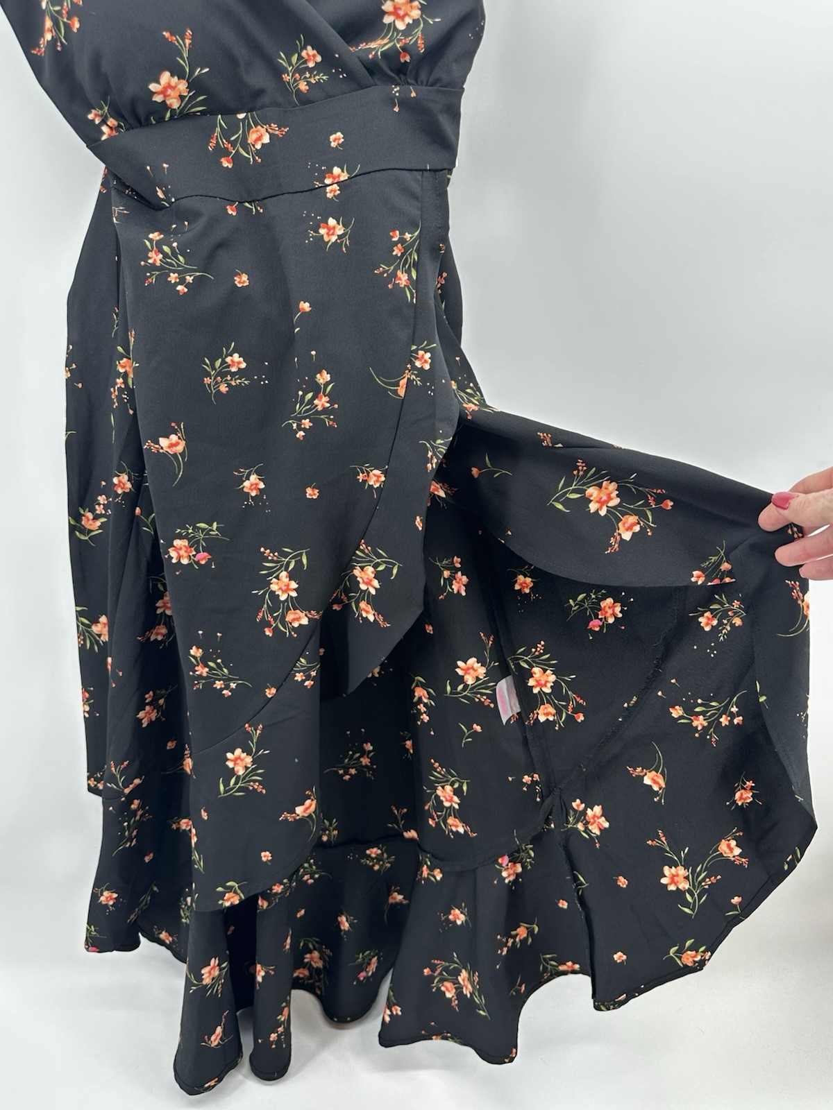 No Boundaries Mini Babydoll Spaghetti Sz 3-5 Jrs Strap Dress Ditsy Floral HH38