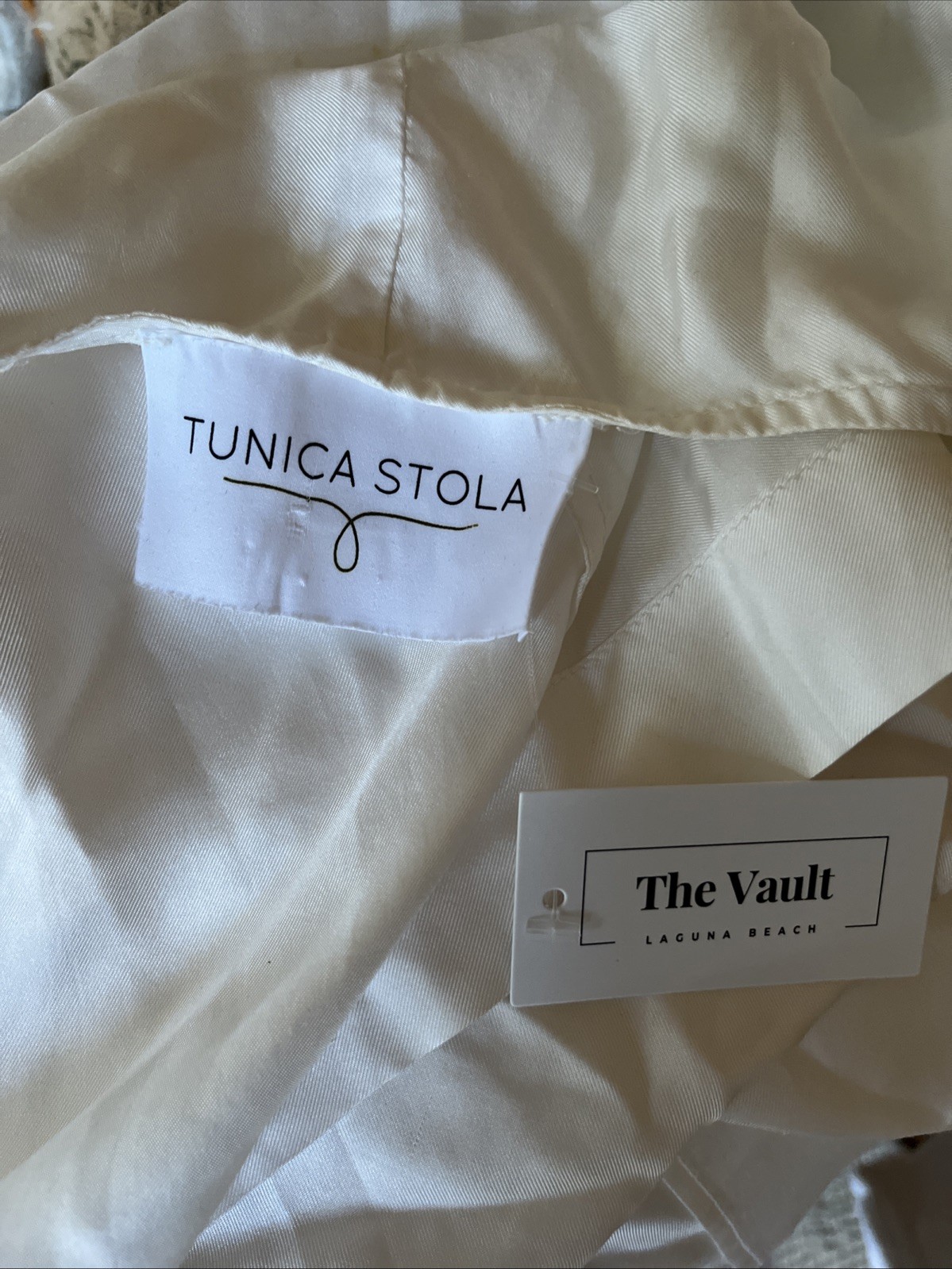 TUNICA STOLA NEW! White Flowy Silky Open/Tied Balloon Sleeve Maxi Dress O/S