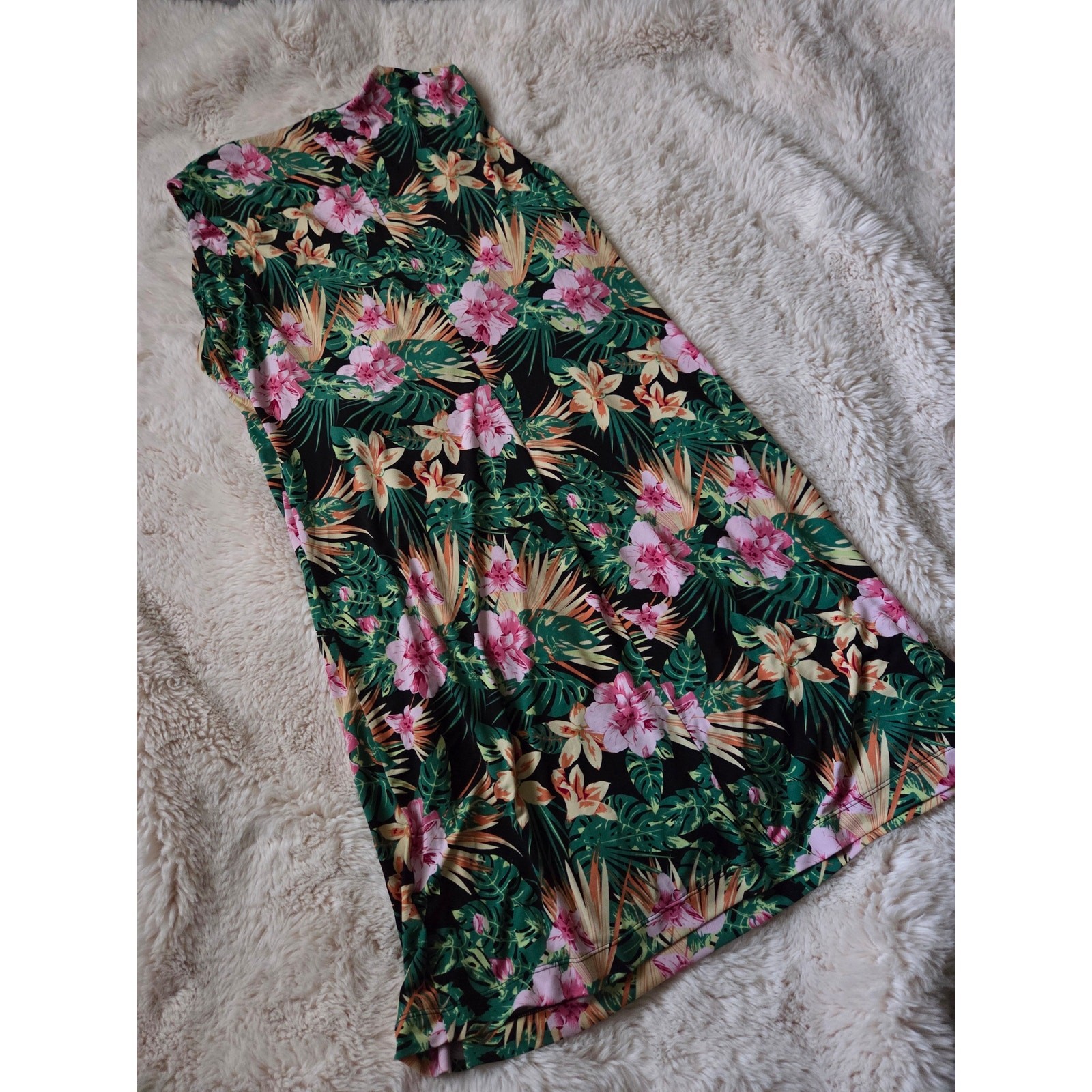 Johnston & Murphy Tropical Sleeveless Vacation dress Size XL