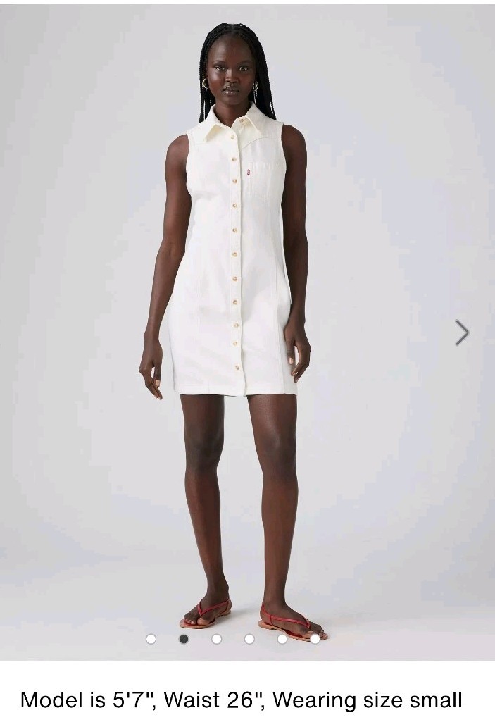 Levi’s Zeda Denim Dress White XL NEW with Tags