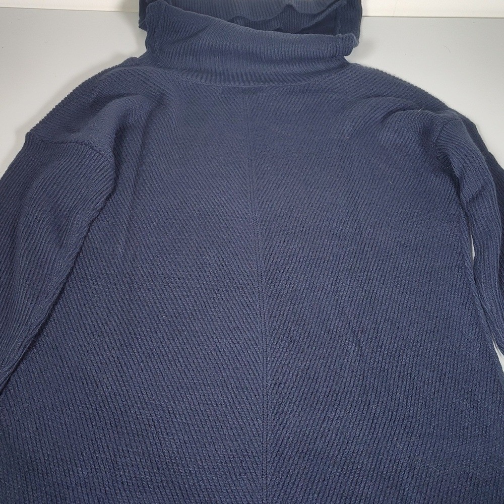 Lulus Tea Reader navy blue long sleeve cowl neck sweater dress M