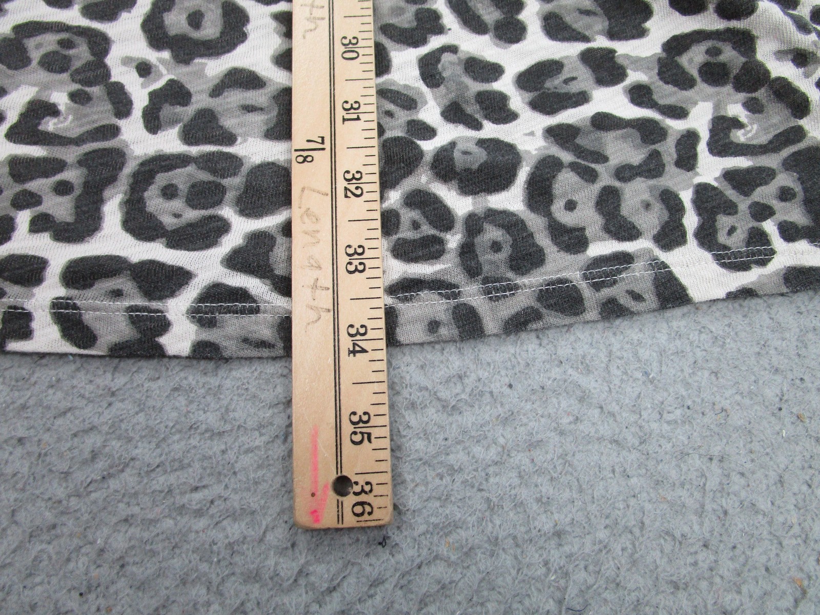 ATM Anthony Thomas Melillo Dress Womens Large Gray Black Leopard Print Crewneck