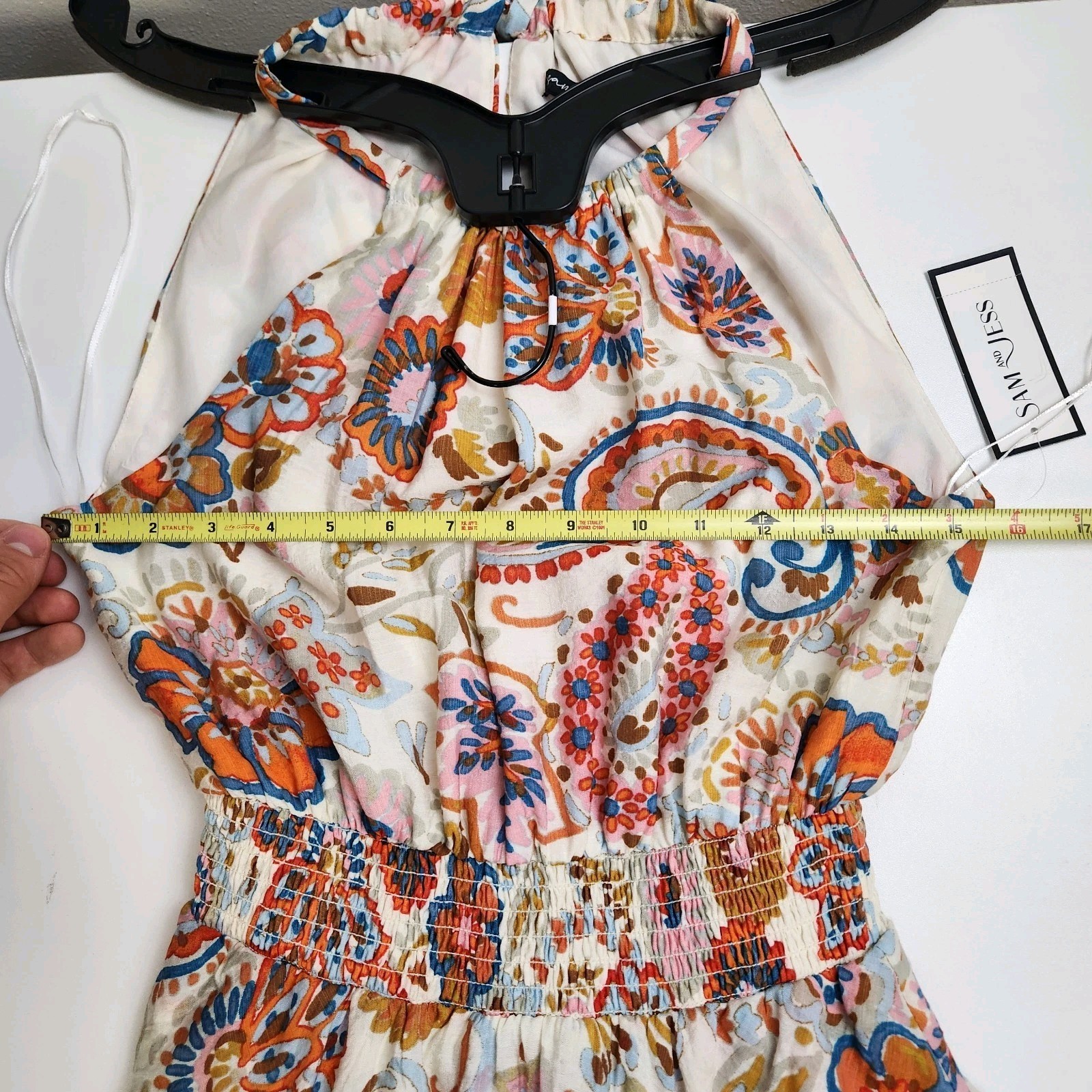 Sam & Jess Floral Halter Maxi Multi Sleeveless Dress Womens Size XS NWT