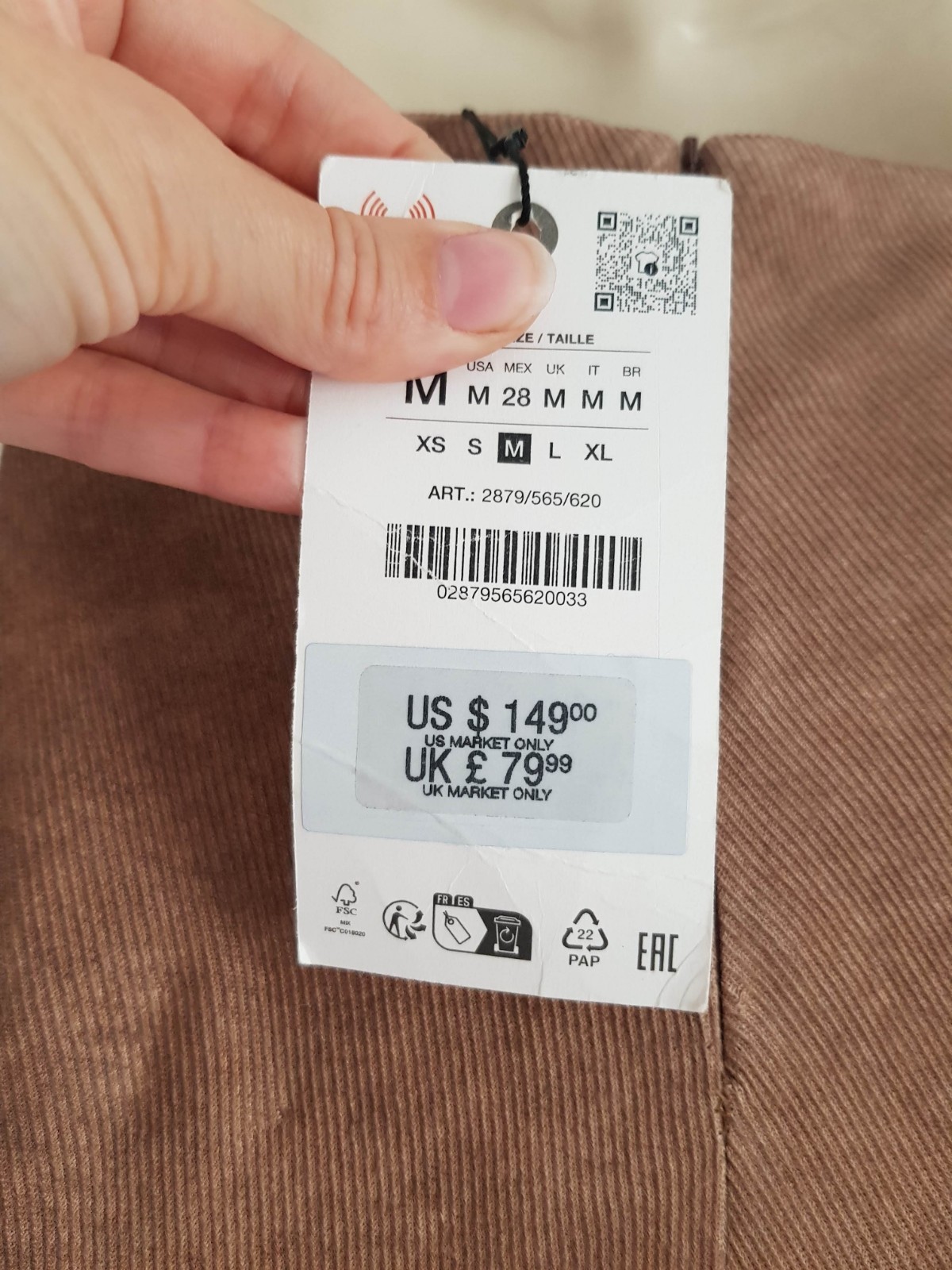 Zara Brown Textured Maxi Dress, UK Size M 10-12 Linen Pockets