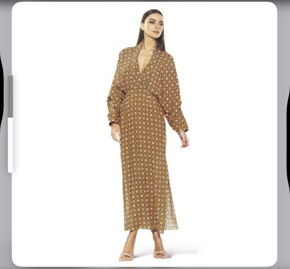Alexia Admor Kacey Draped Sz 6 Maxi Dress V Neck Dolman Sleeve