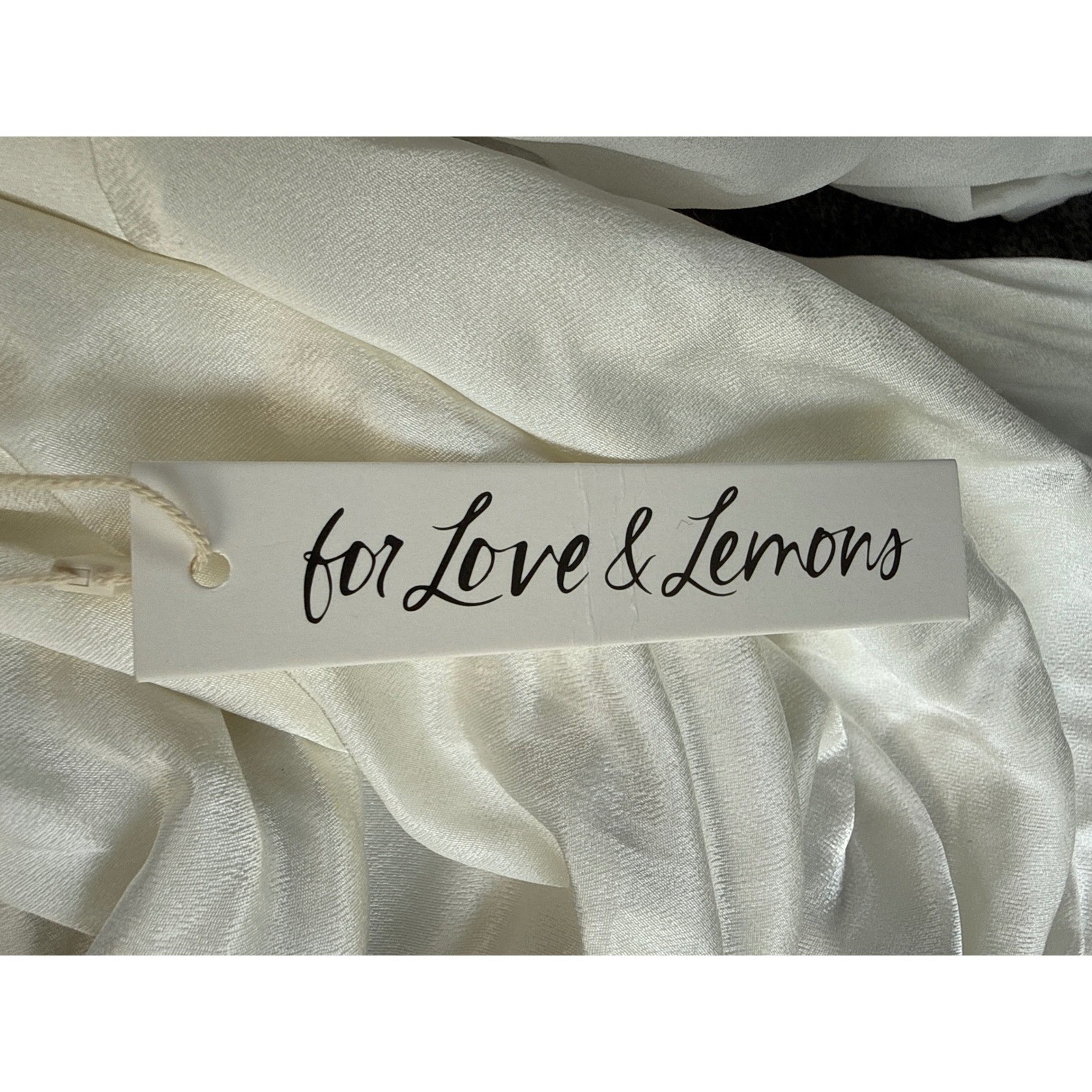 For Love & Lemons X Revolve Mini Willow Dress Small Sexy Ruched Bell Sleeve NEW