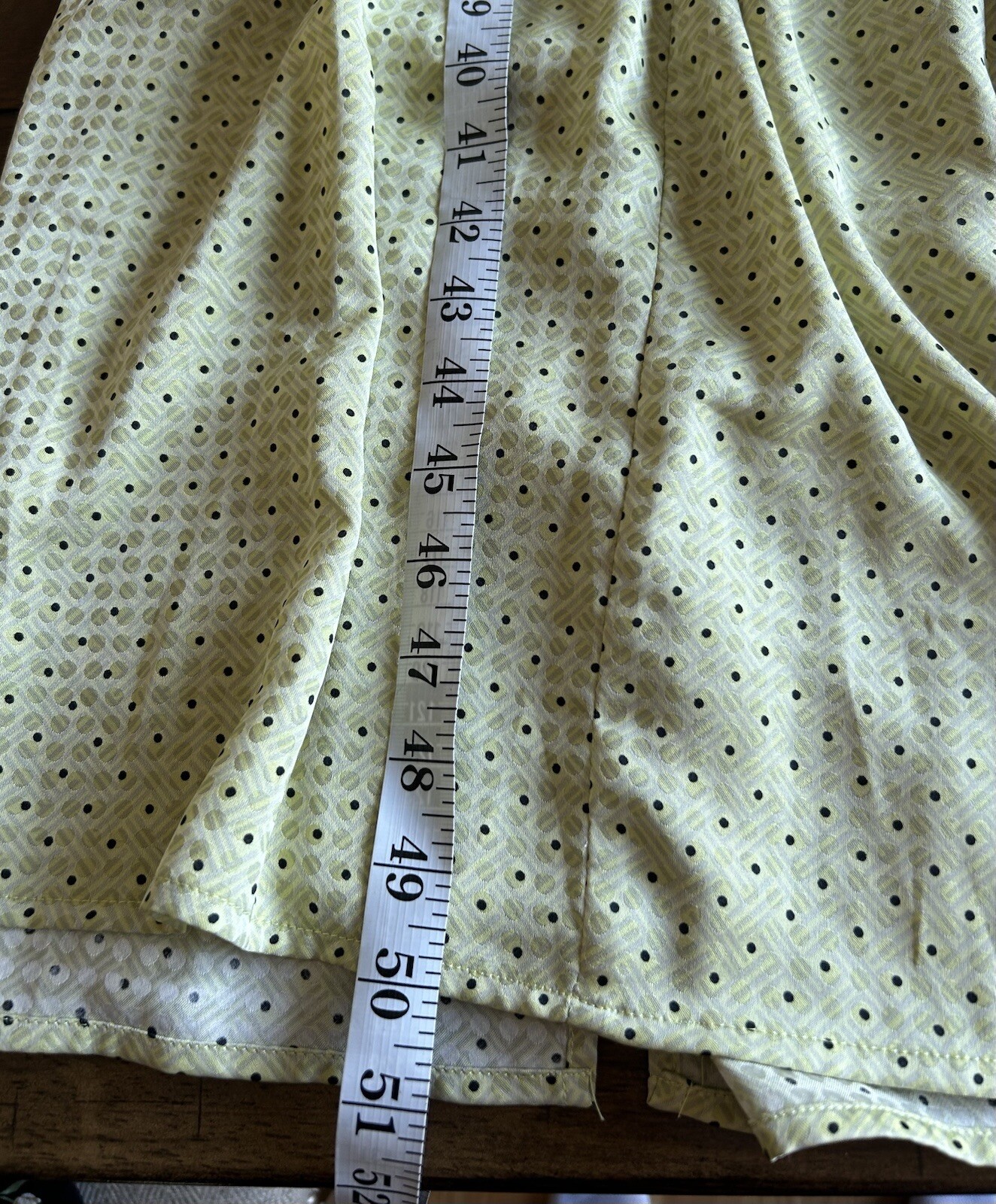 Love Whit by Whitney Port Citron Dot Tie Waist Polka Dot Maxi Dress Size Small