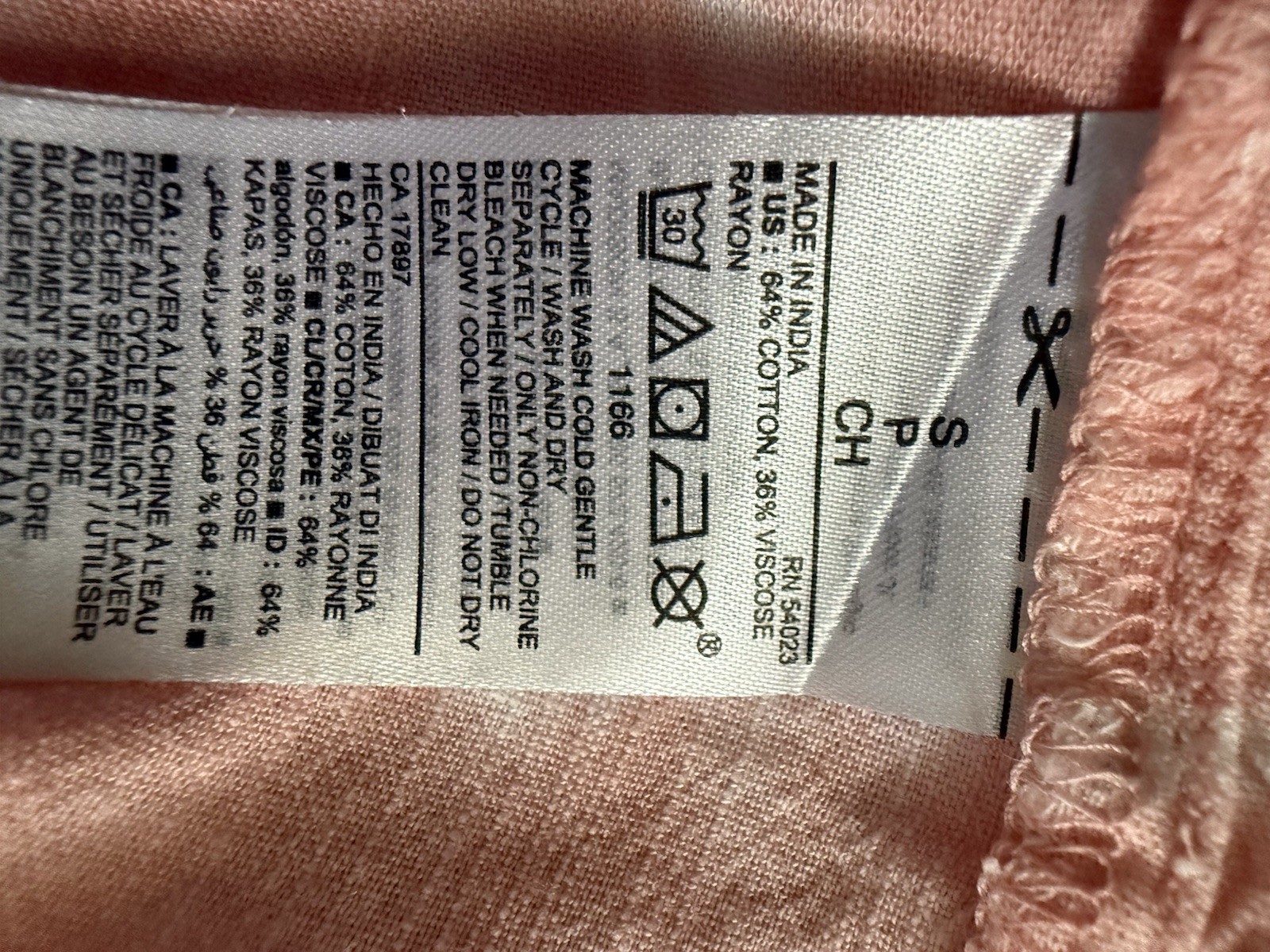 Old Navy Sleeveless Peach Tie Dye Maxi Dress Has Pockets Boho, Summer, Size S