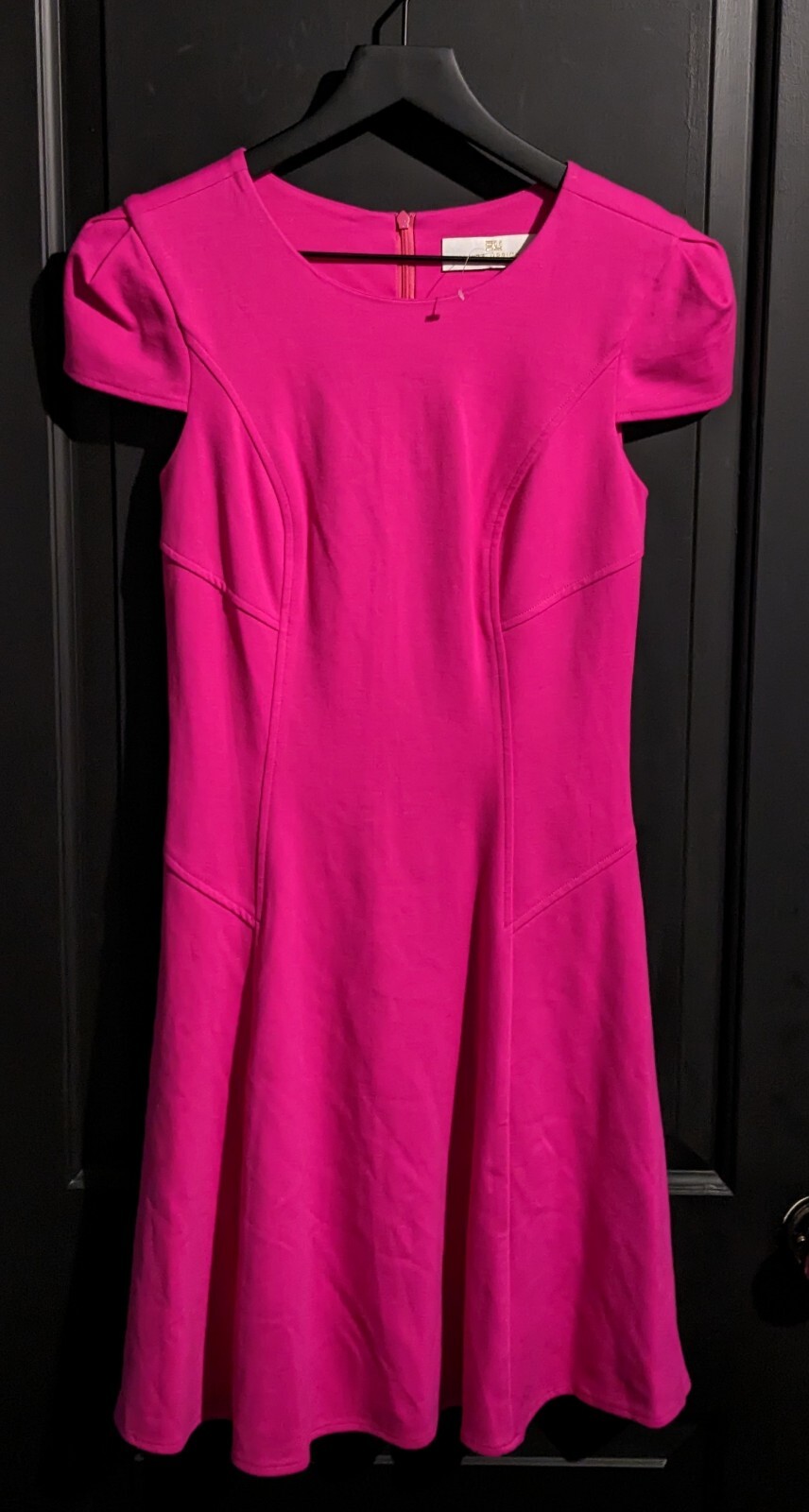 Amanda Uprichard Women’s Cold Shoulder Sleeve Hot Pink Mini Dress Size Small