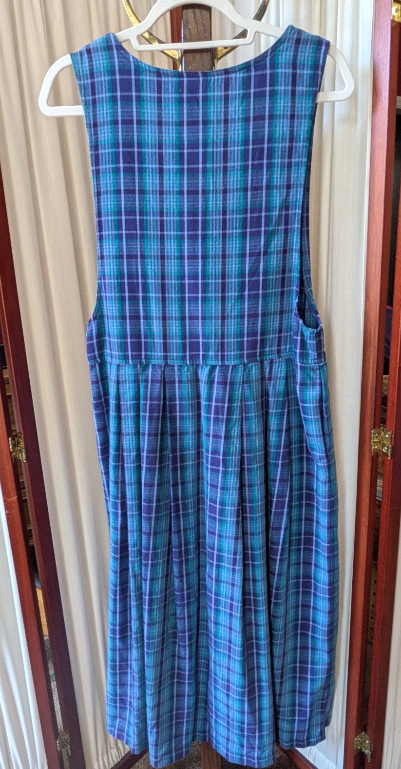 Portrait by Northern Isles Cotton Jumper Dress Cottagecore Modest Size 10 Blue
