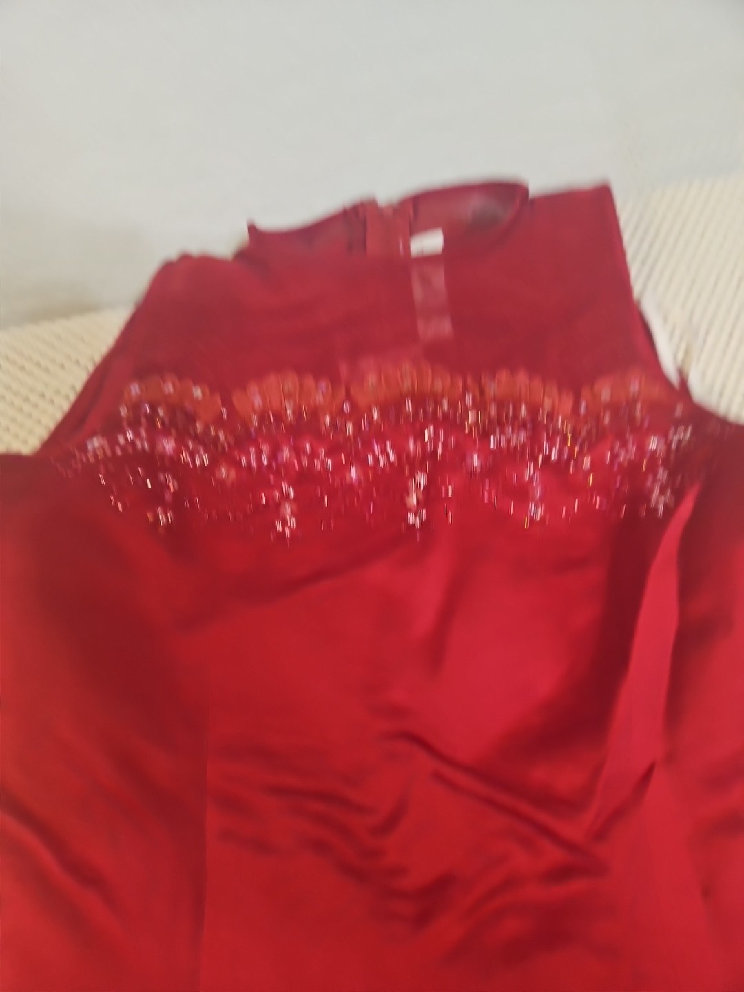 Cherish Apparel womens red satin formal dress size 16 Polyester