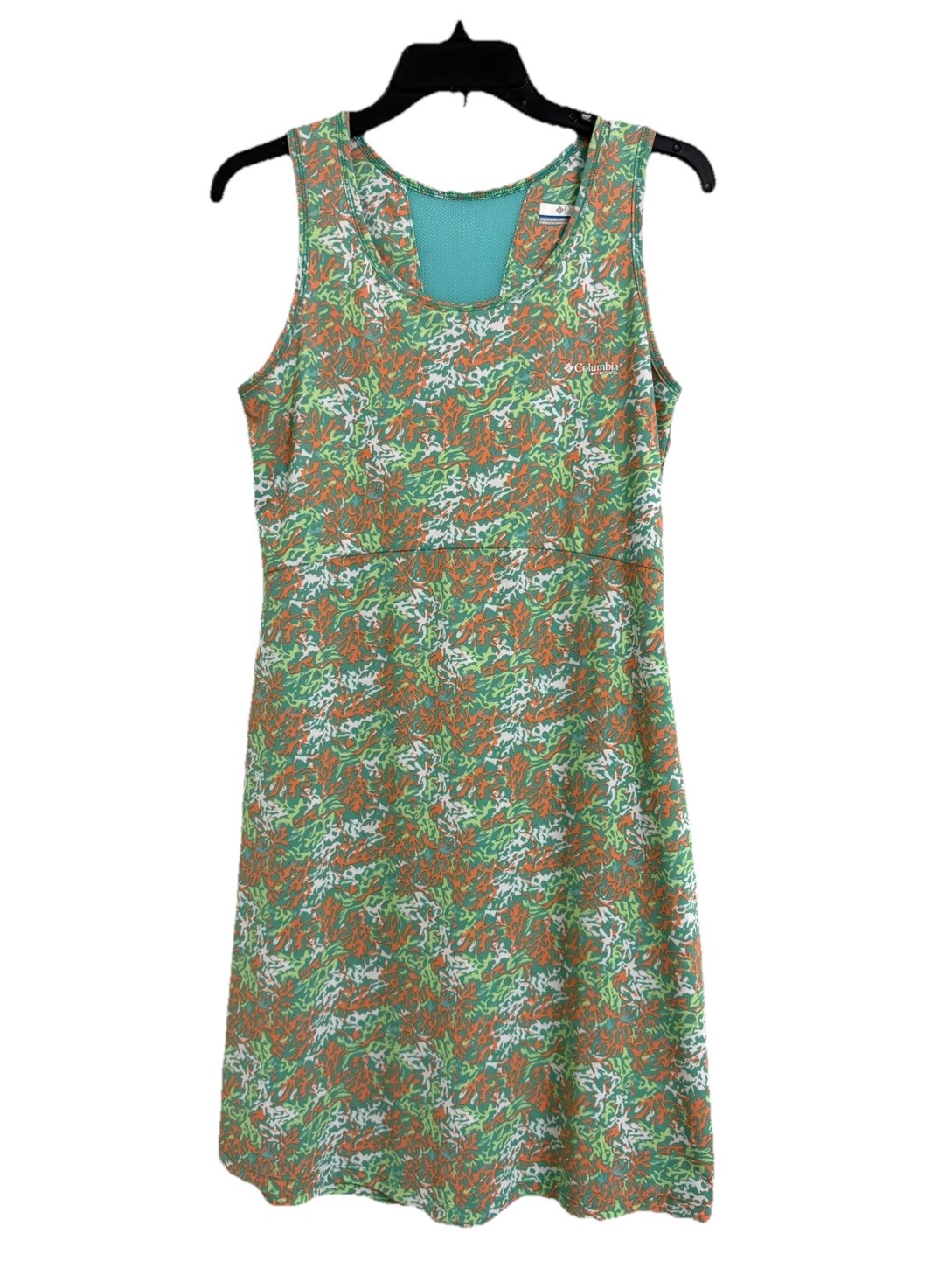 Columbia PFG Tank Dress M Green Coral Reef Performance Fishing Gear UPF 50 Omni