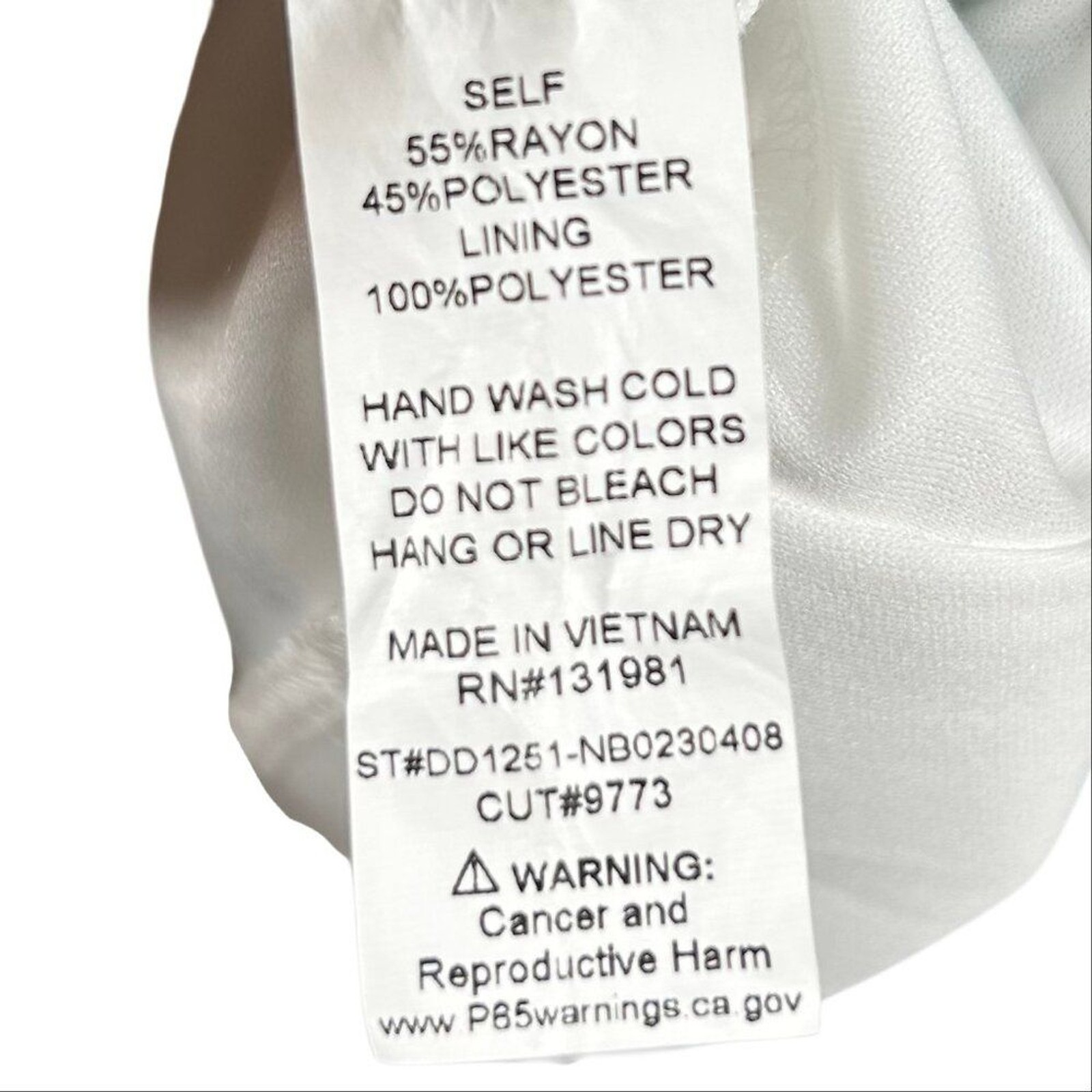 Naif Green White Rayon Gathered Neckline Bell Sleeve Sheath Dress Size L
