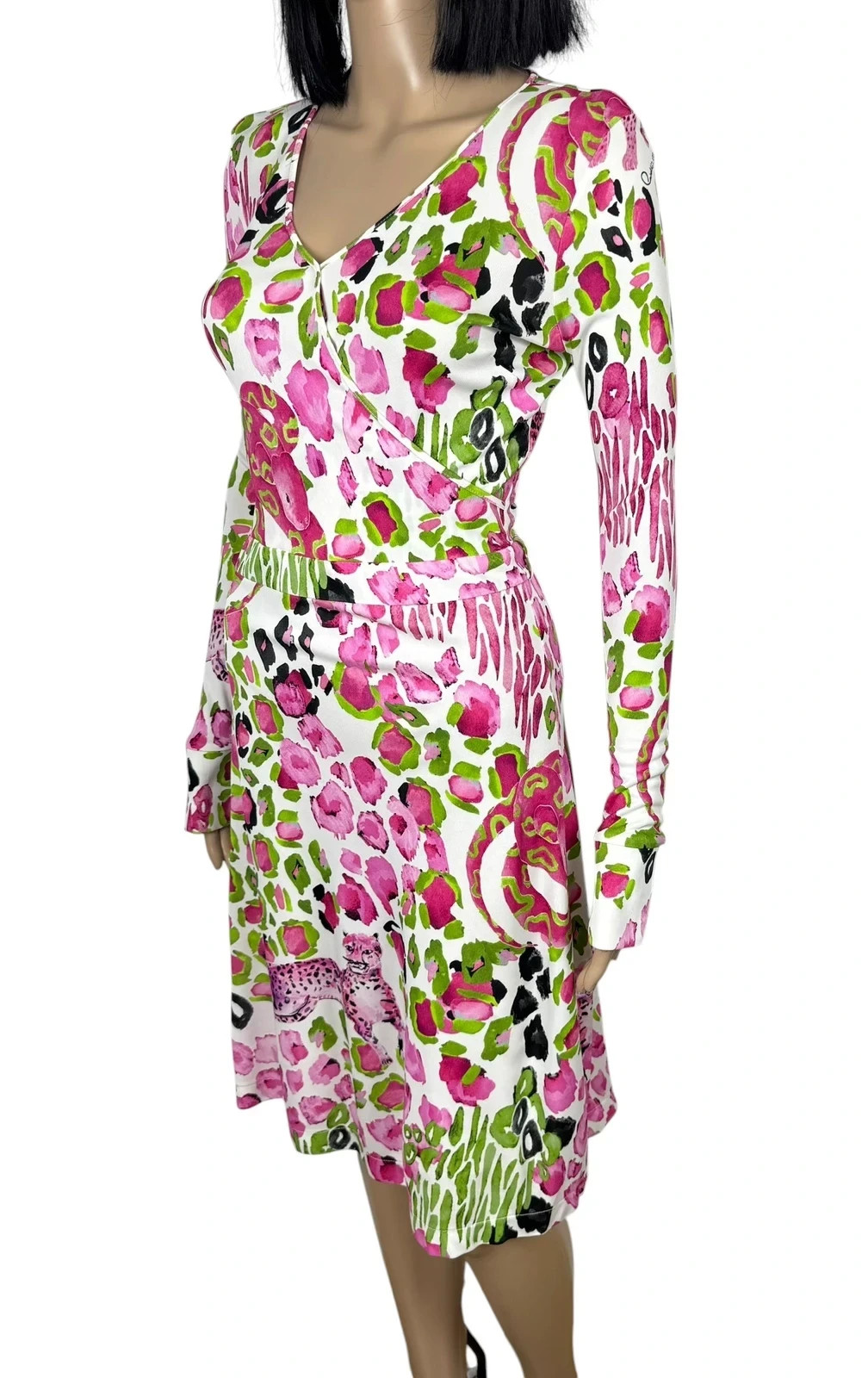 Cavalli Class Dress Animal Print Viscose
