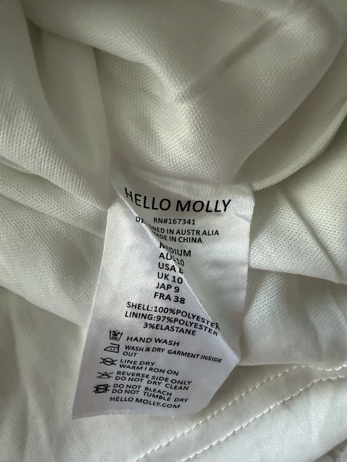 Hello Molly White Ribbed Mini Dress Sweetheart Open Back Tie Stretch M