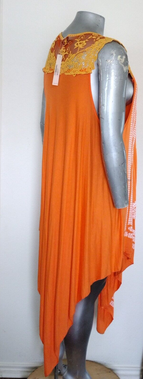 NWT Step in Style Asymmetrical Mandala Dress Size XXL Studded crochet Sleeveless
