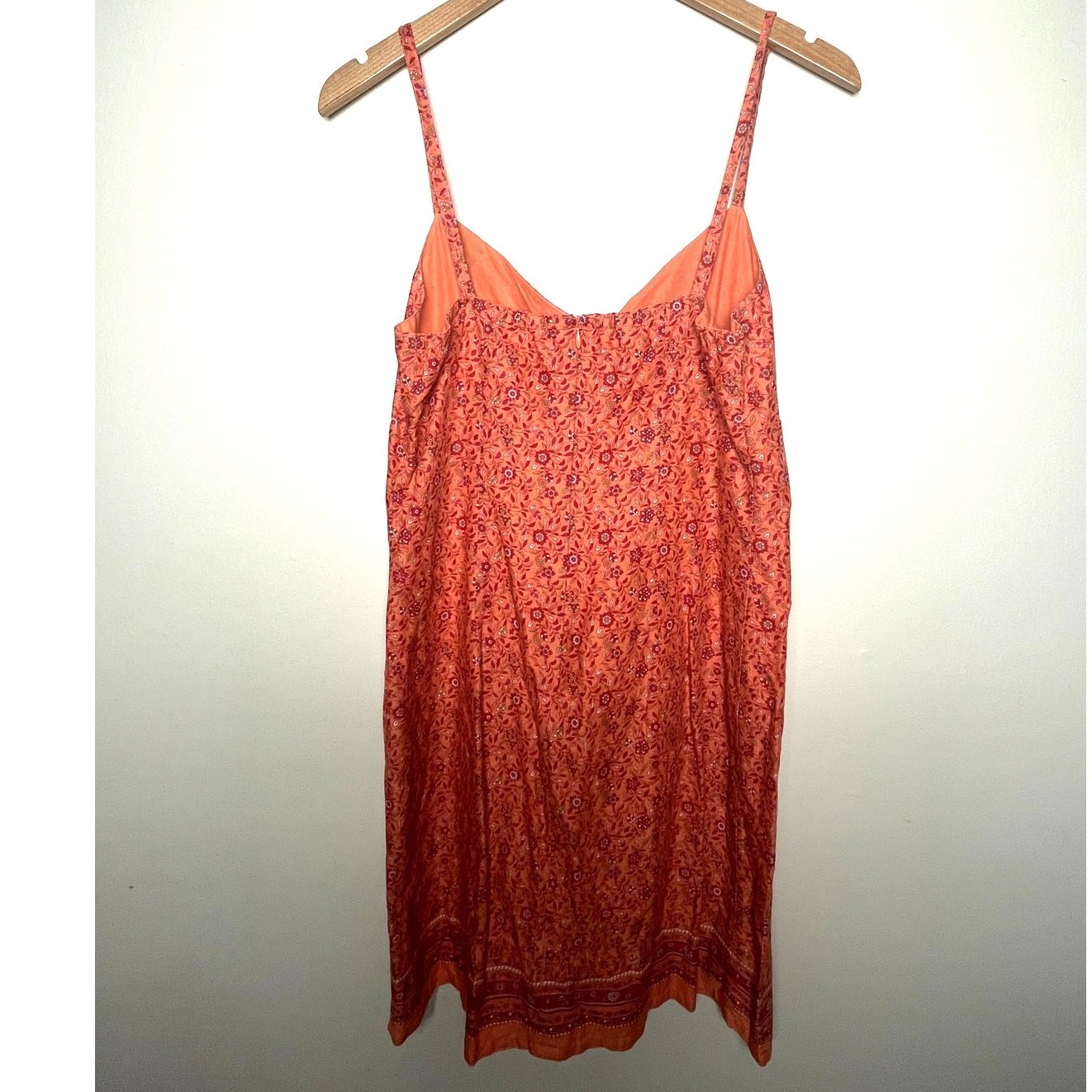 VTG Old Navy y2K Orange Ditzy Floral Babydoll Dress Beach Lizzie Mean Girls twee
